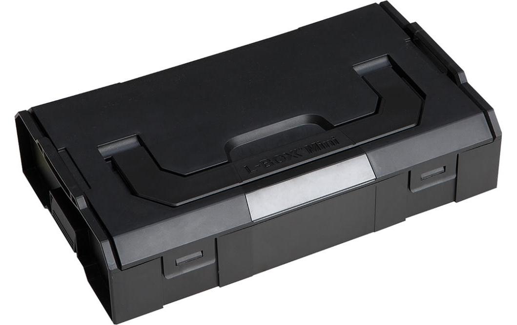 L-BOXX Mini opak schwarz mit anthrazitgrauen Schnappern