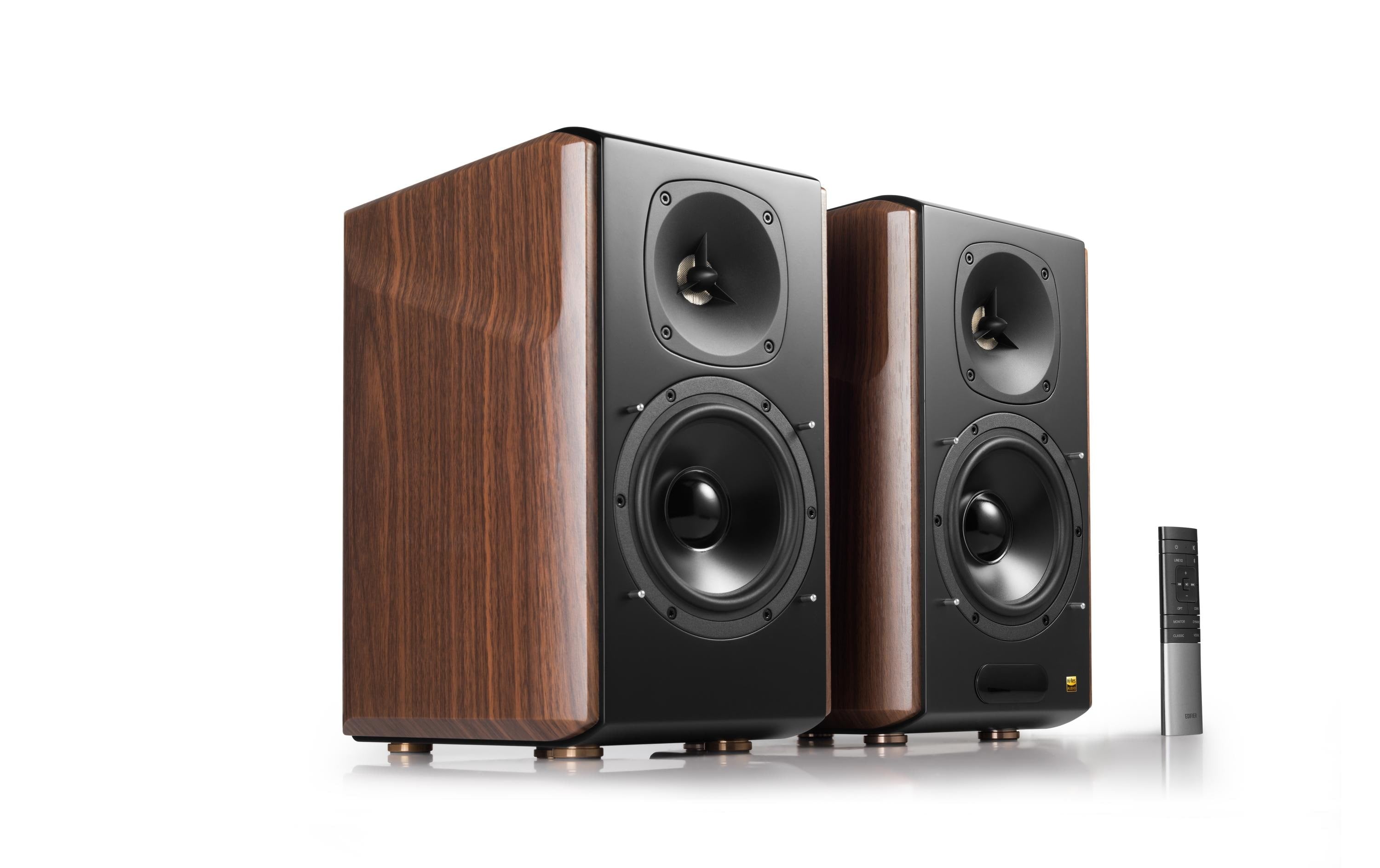 Edifier S2000 MKIII,Aktiv Regallautsprecher Holz, Bluetooth, 2xCinch, 1xOptisch, Fernbe