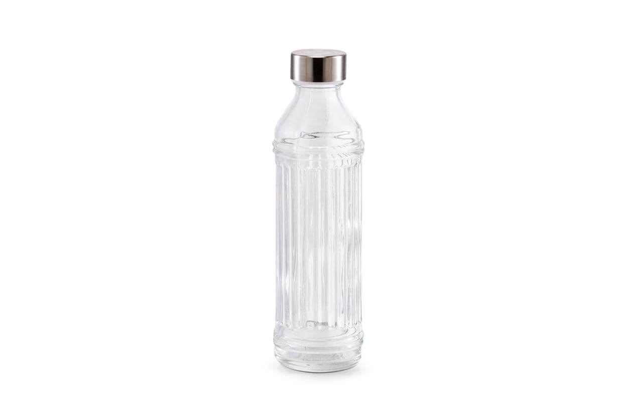 Zeller Present Glaskaraffe mit Inoxdeckel 500ml, H24cm ø7cm