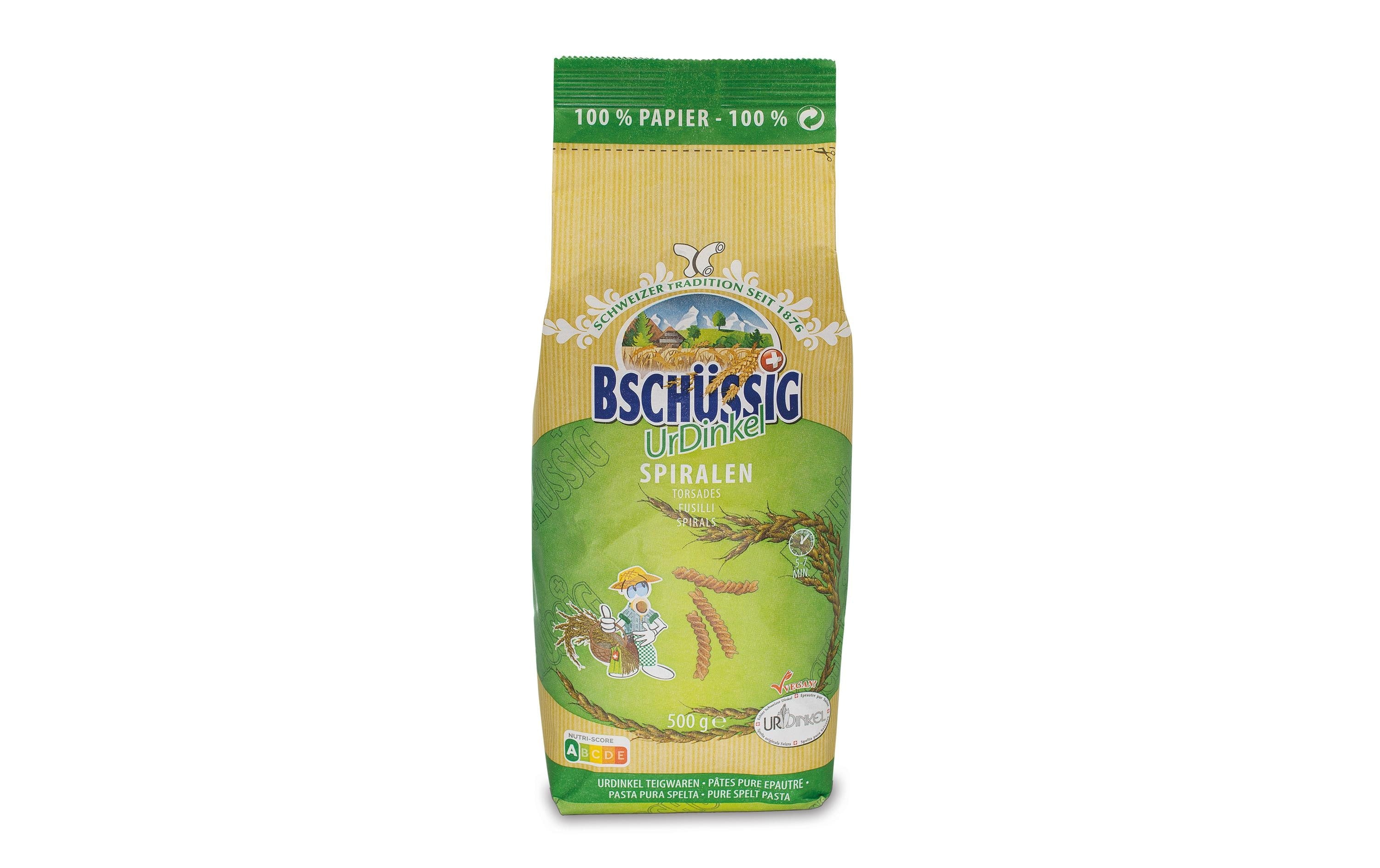 BSCHÜSSIG UrDinkel Spiralen 500g