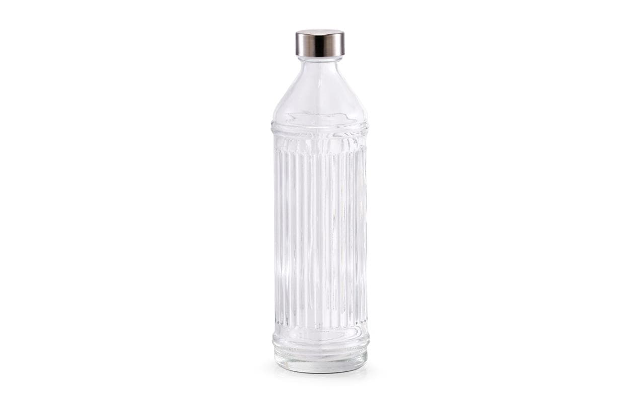 Zeller Present Glaskaraffe mit Inoxdeckel 970ml, H30cm ø8.5cm