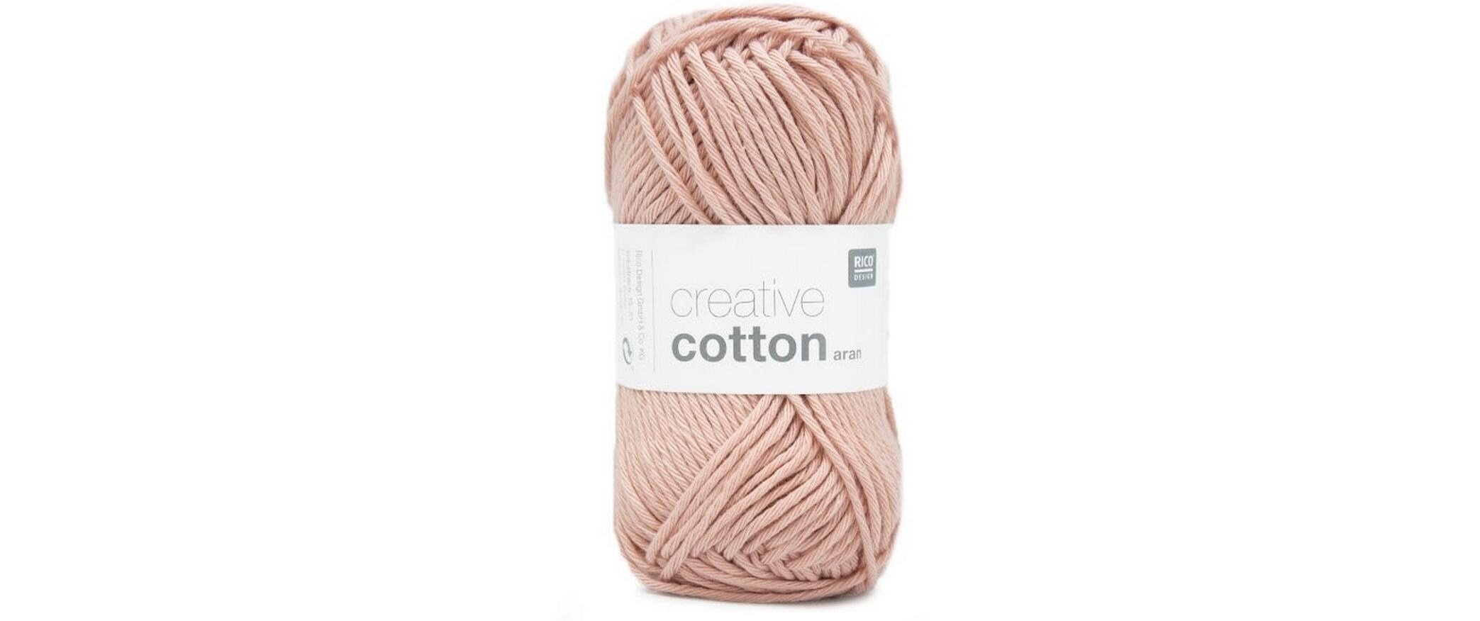 RICO Creative Cotton Aran, altrosa 50 g, 85 m, 100 % CO gaze