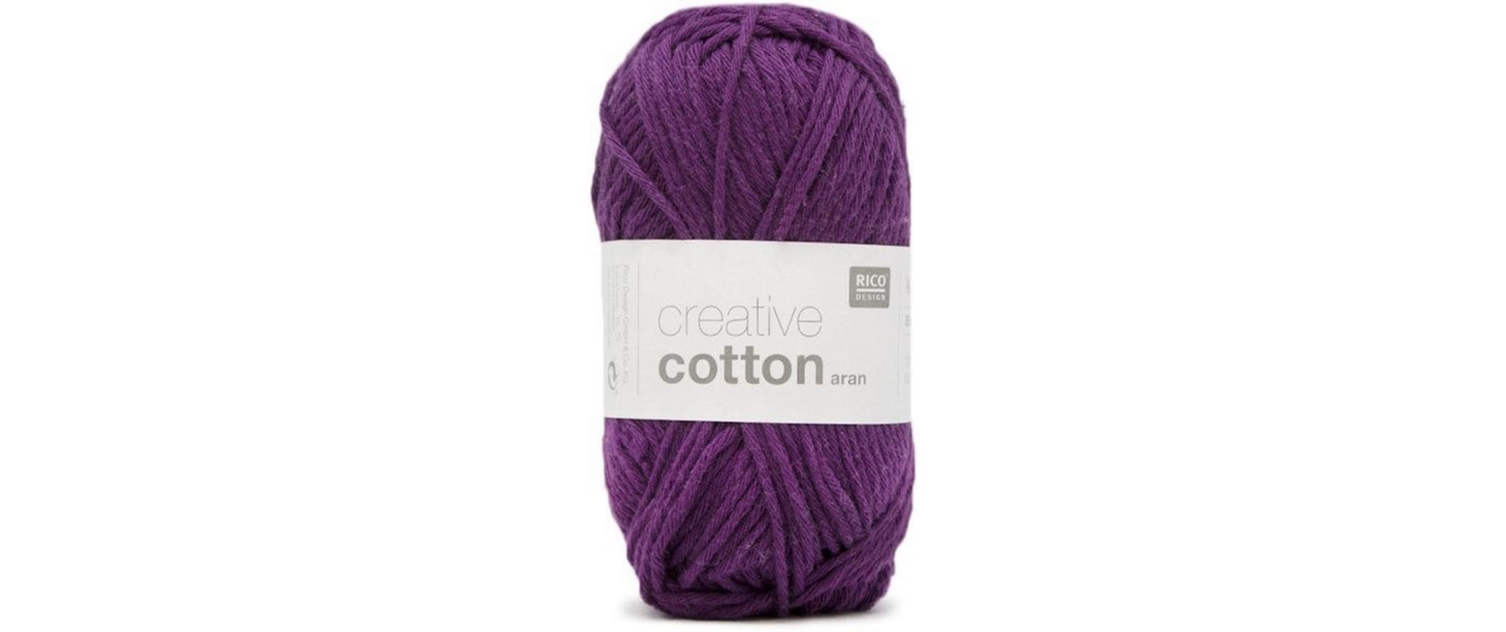 RICO Creative Cotton Aran, kardinal 50 g, 85 m, 100 % CO gaze