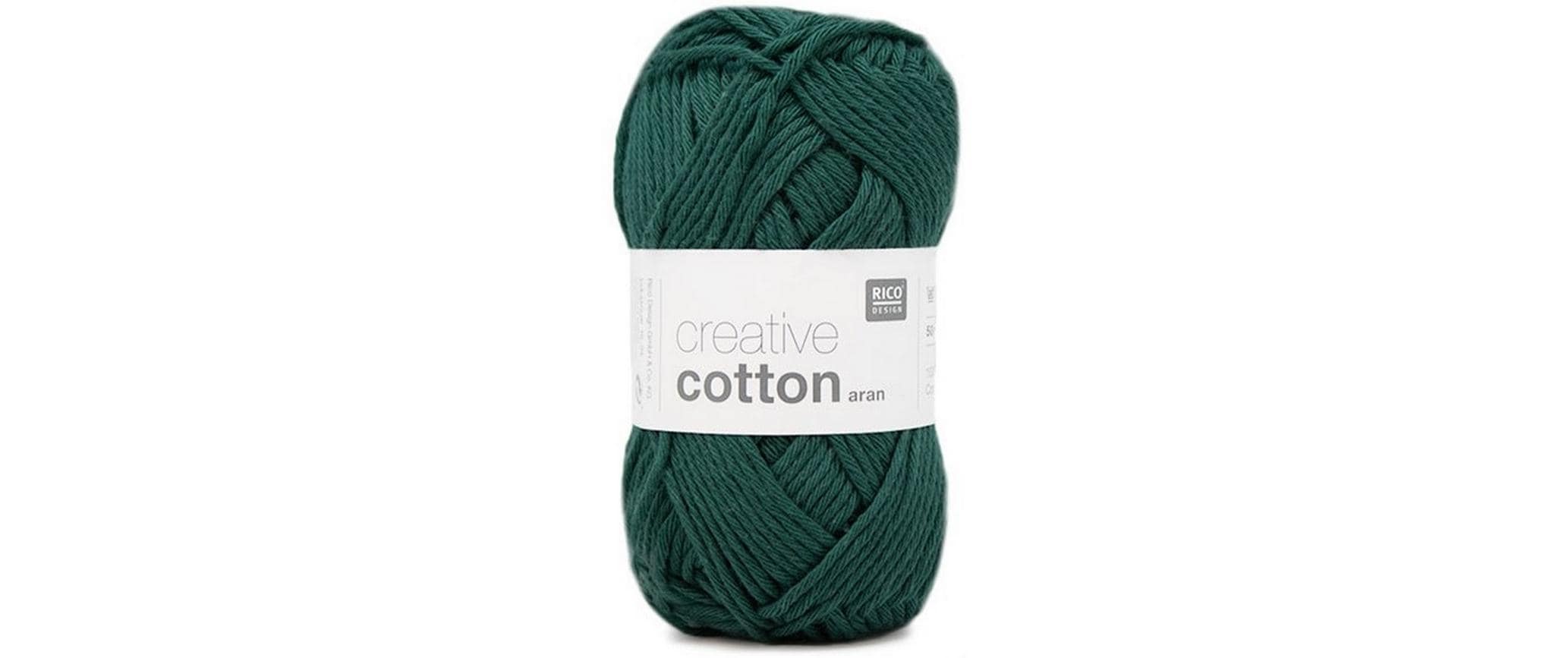RICO Creative Cotton Aran, Tanne 50 g, 85 m, 100 % CO gaze