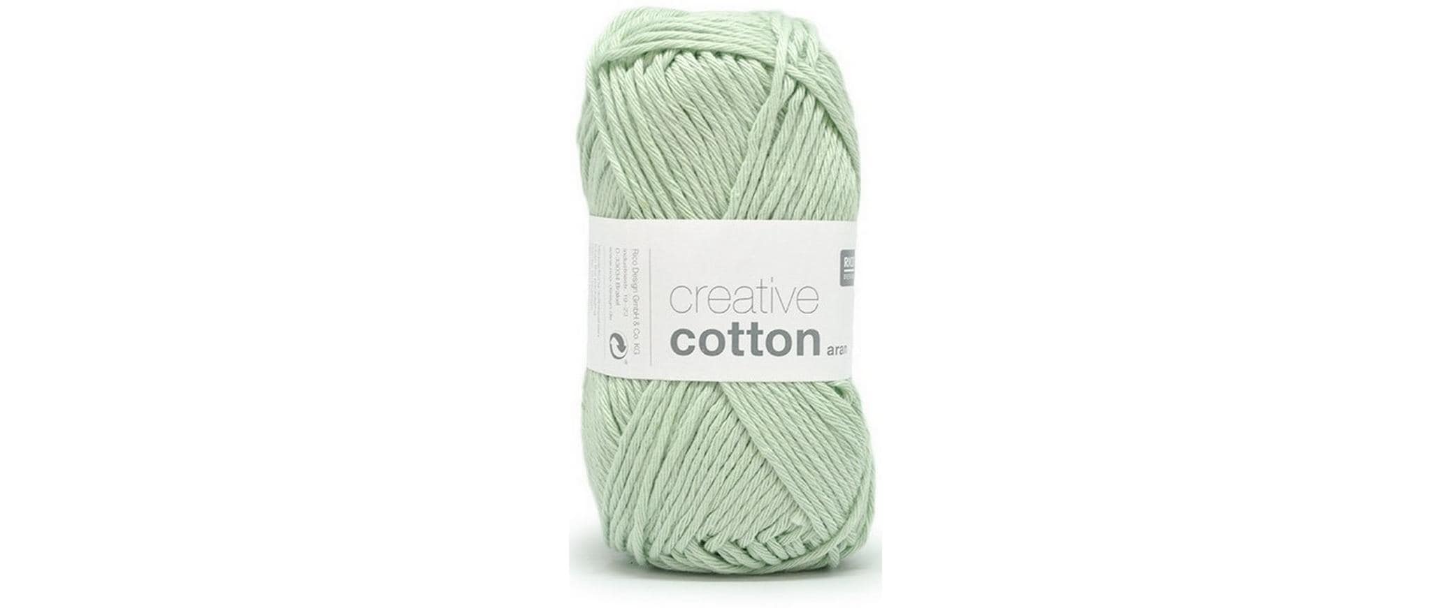 RICO Creative Cotton Aran, aquamarin 50 g, 85 m, 100 % CO gaze