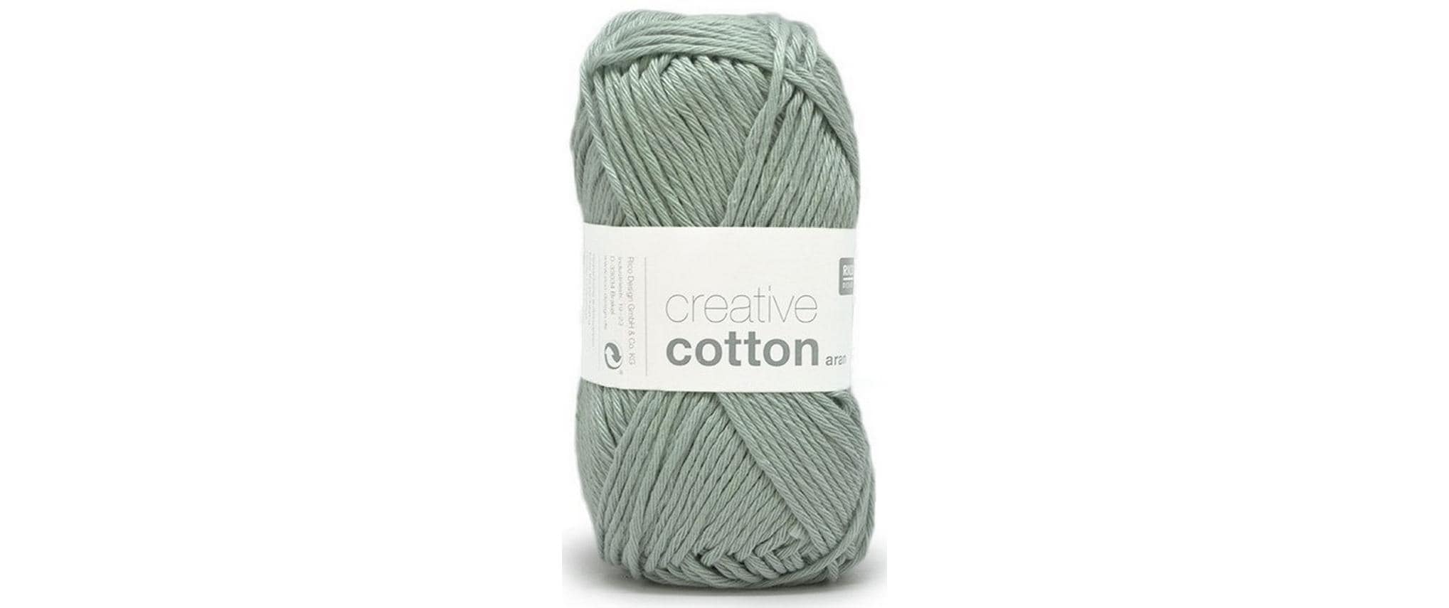 RICO Creative Cotton Aran, patina 50 g, 85 m, 100 % CO gaze