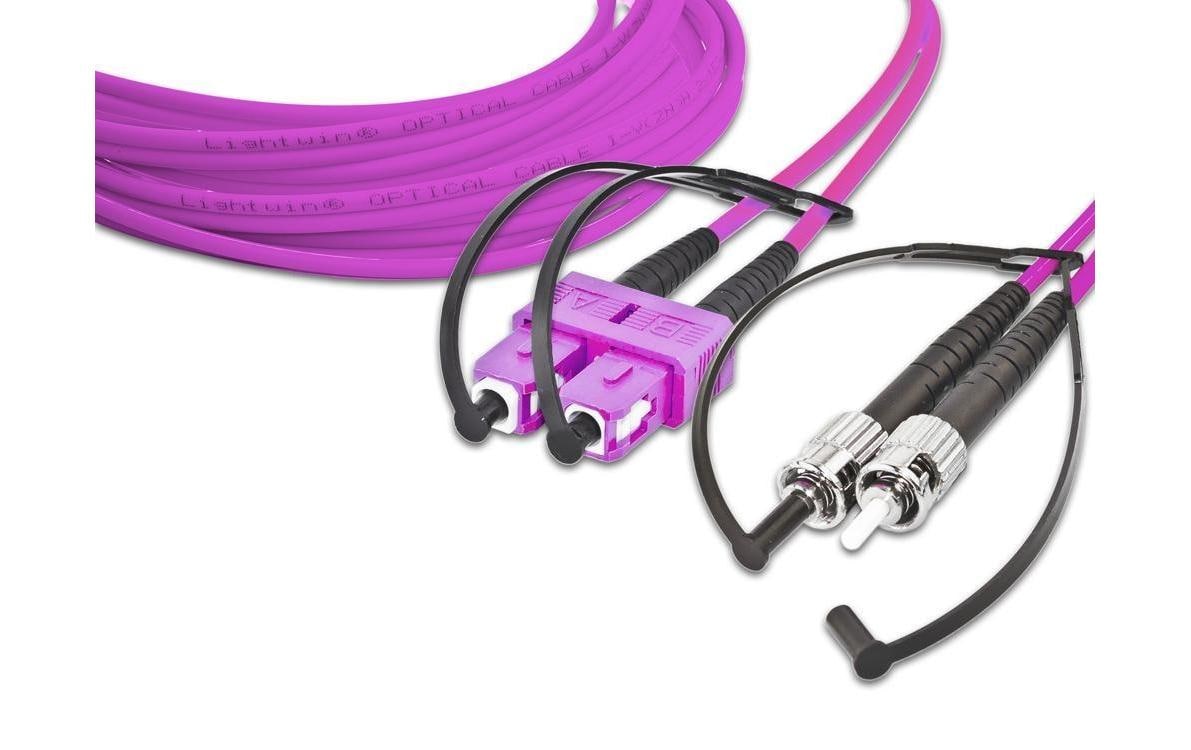 Lightwin LWL Duplex Patchkabel Multimode 50/125µm, SC-ST, 1.0m OM4