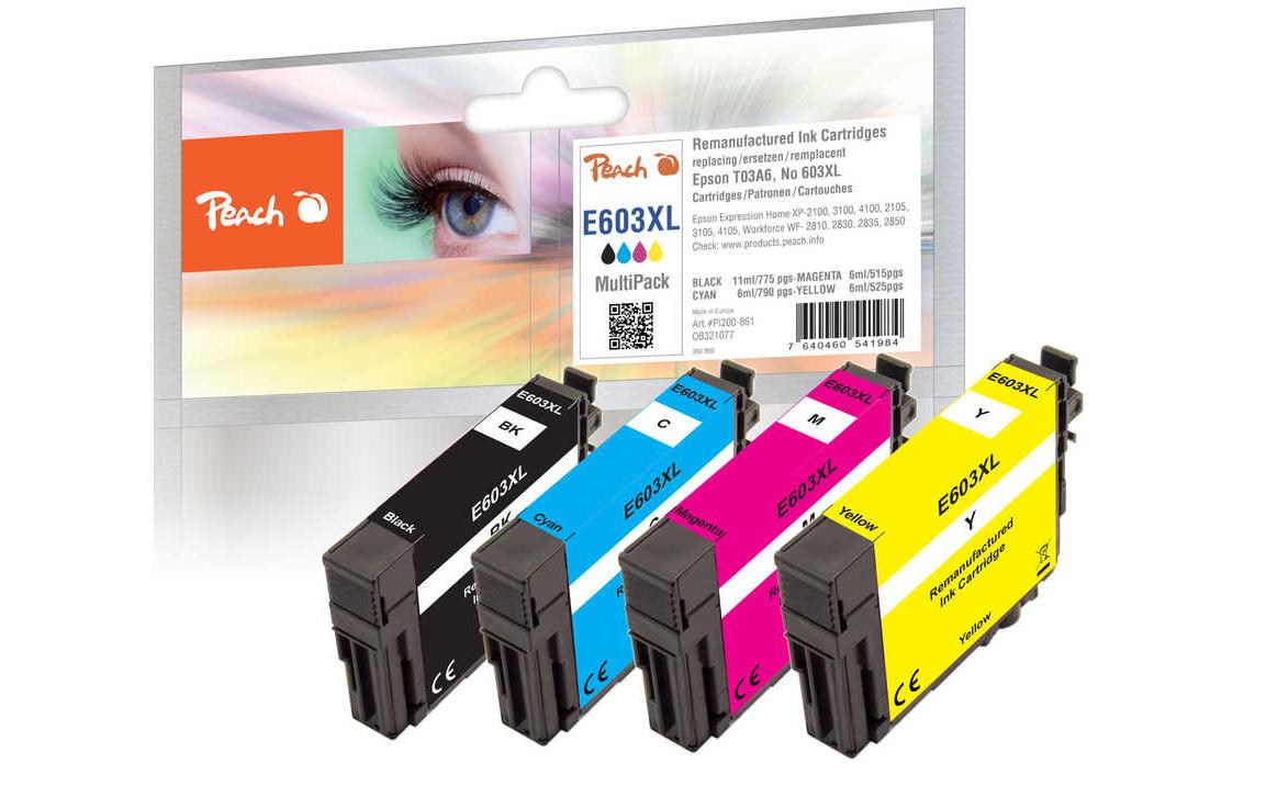 Peach Tinte Epson T03A6, 603XL Multi 1x11, 3x6 ml, bk, c, m, y