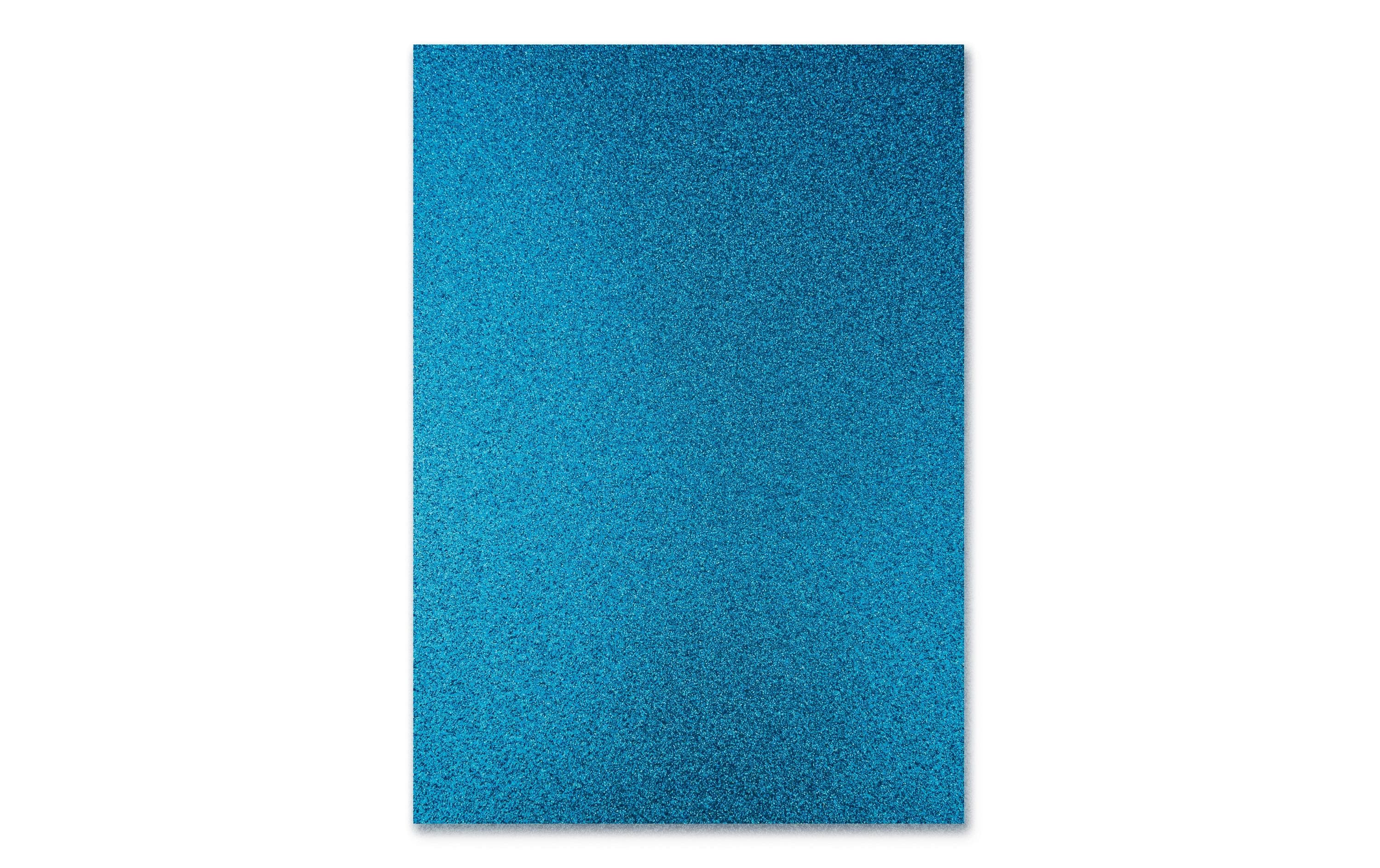 Ursus Glitterkarton A4 Türkis 10 Blatt à 300g/m2, A4