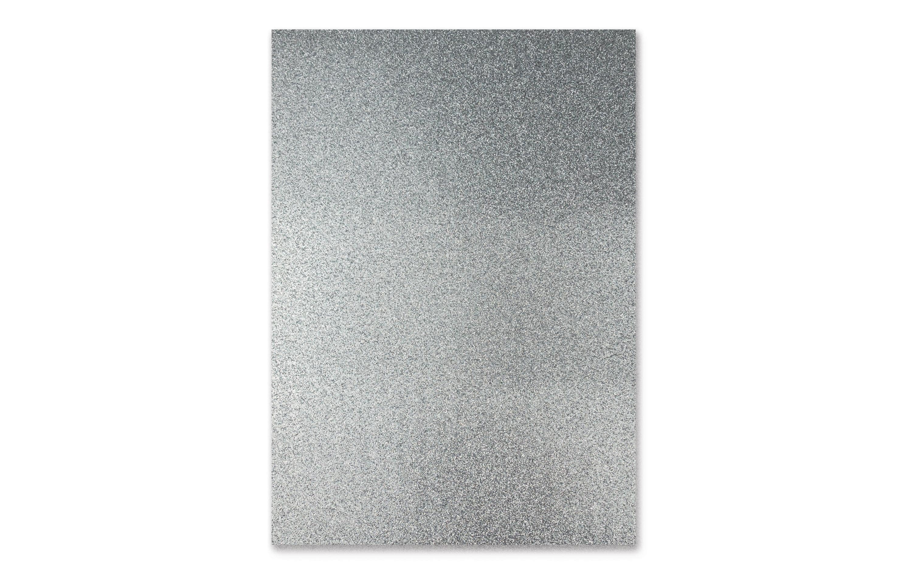 Ursus Glitterkarton A4 Silber 10 Blatt à 300g/m2, A4