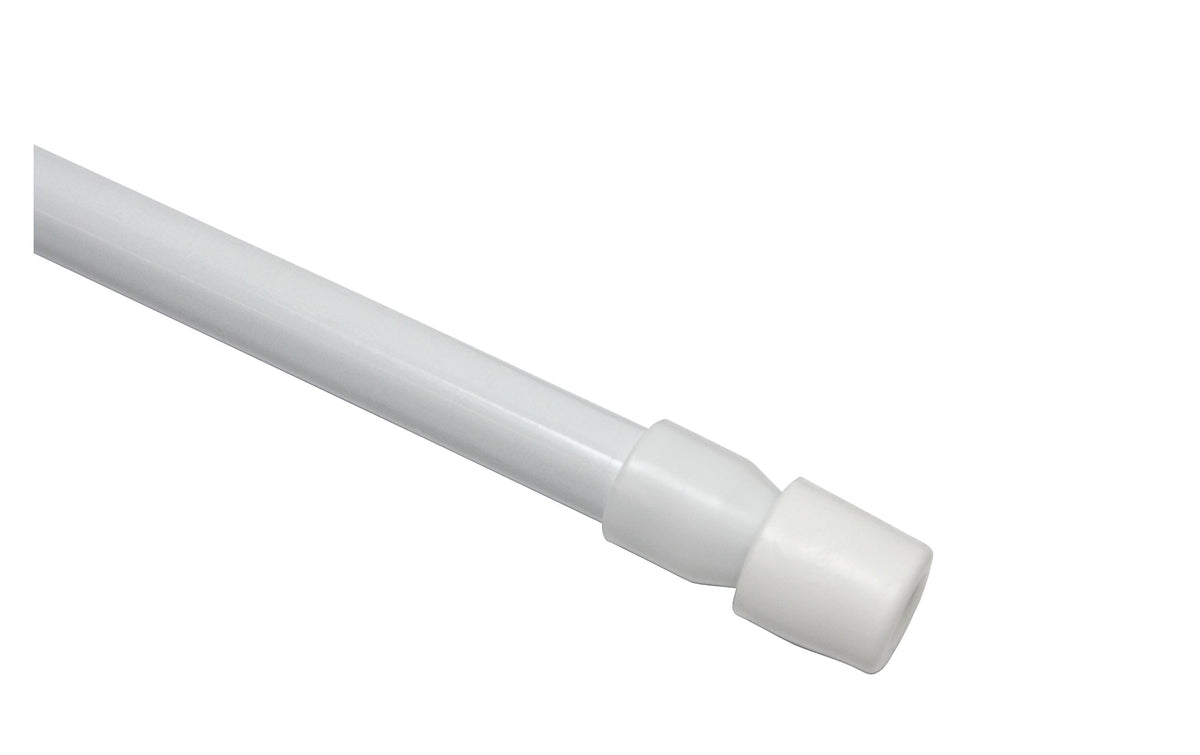 Gardinia Klemmstange Ø 8 mm, Weiss, 2 Stk. 90-120 cm, Metall, ausdrehbar