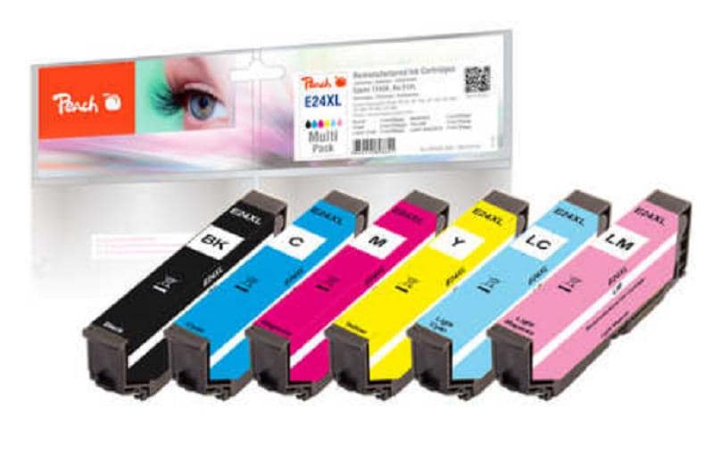 Peach Tinte Epson T2438, No 24XL Multi 6x11 ml, bk, c, m, y, lc, lm