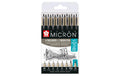 Sakura Fineliner Pigma Micron 7 Stifte plus 1 Brush