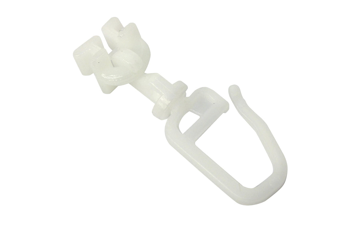 Gardinia Drehgleiter für 4mm Laufkanal Weiss, Polyoxymethylen,