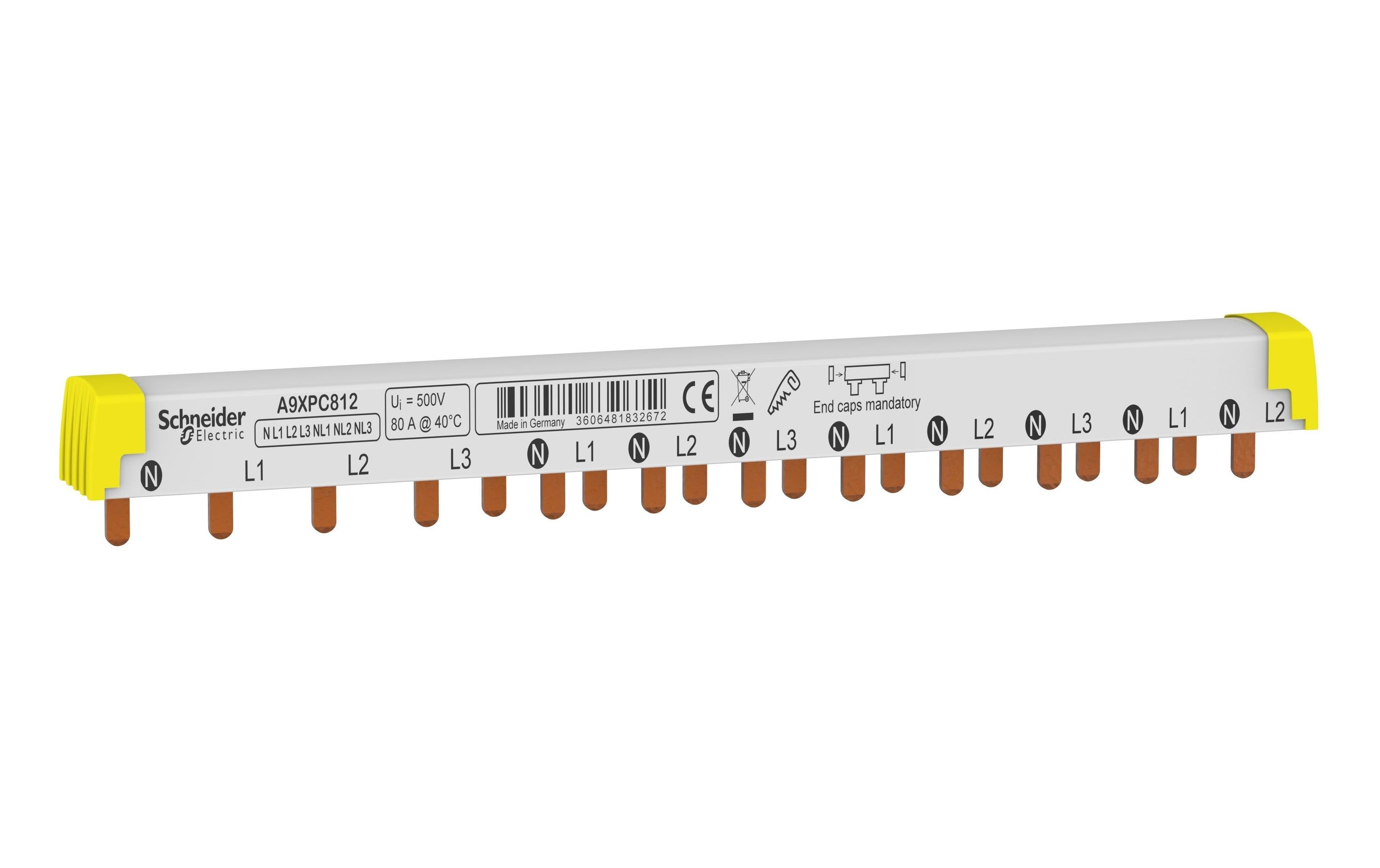 Kammschiene SE f.Clario iC40 FI 3LN 4P Acvtiv9, 80A, 6kV