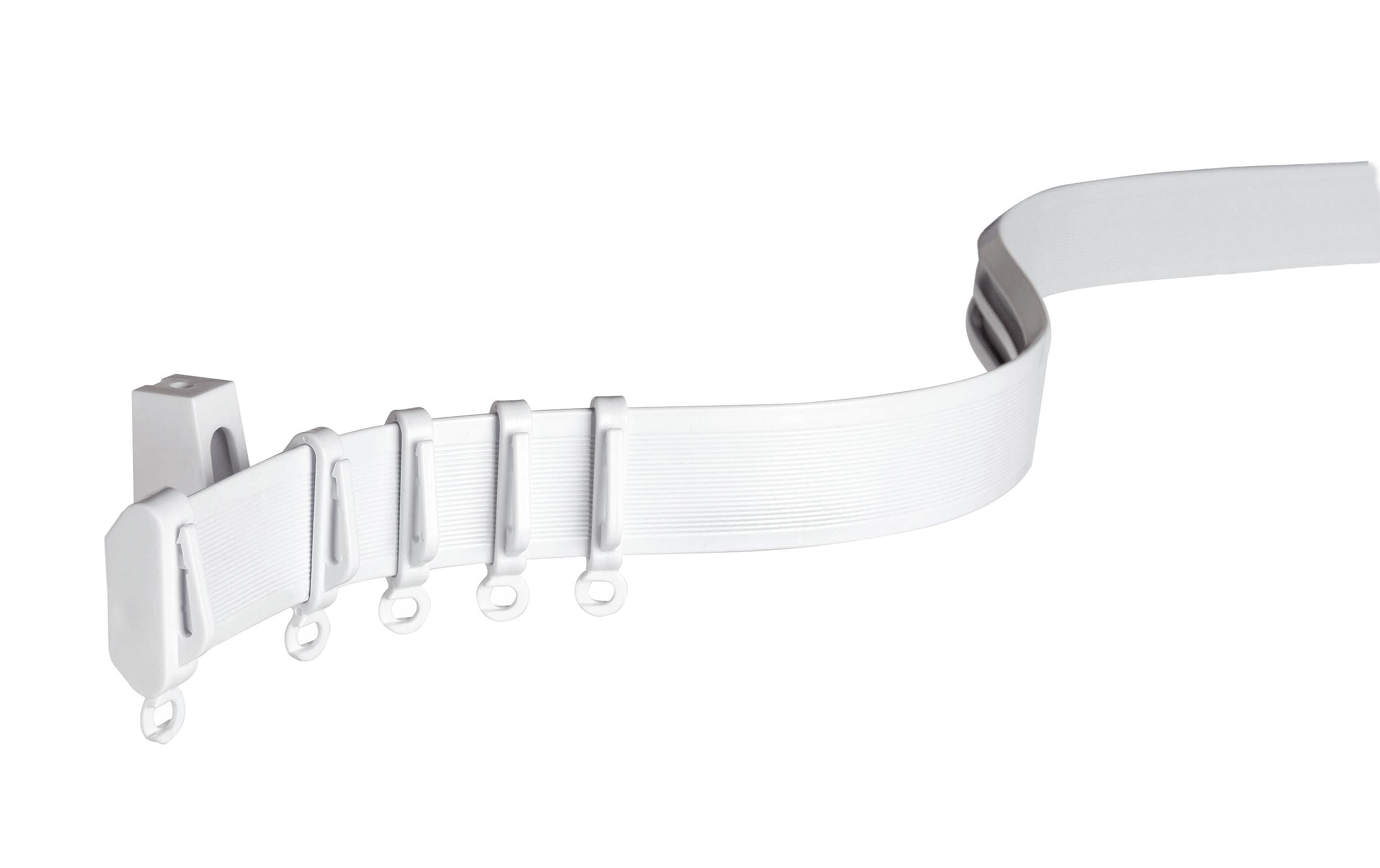 Gardinia Vorhangschiene Flexline, Weiss 350 cm, zuschneidbar,Easy-Click-Montage