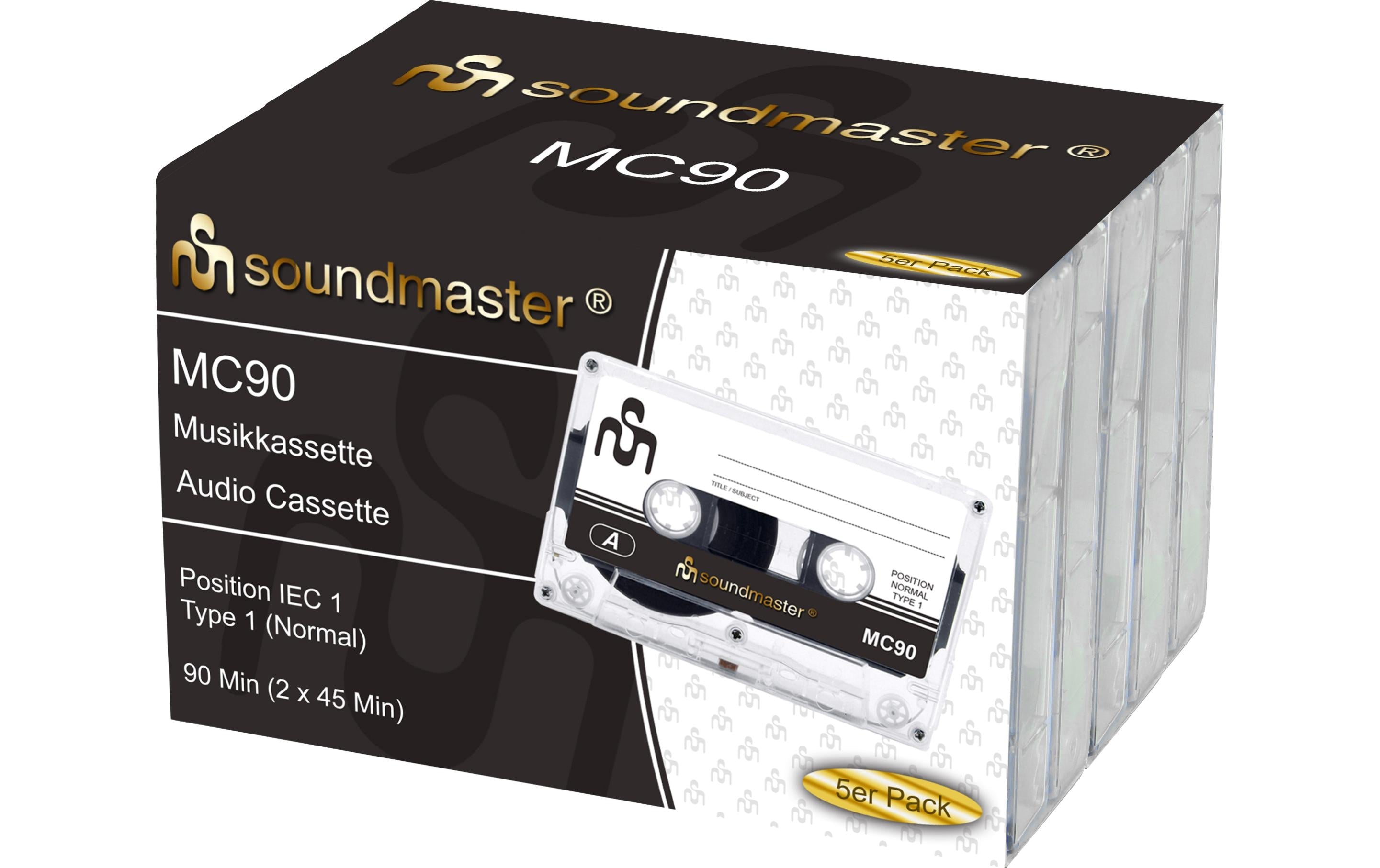 Audio-Cassette Soundmasterl C-90 5er Pack