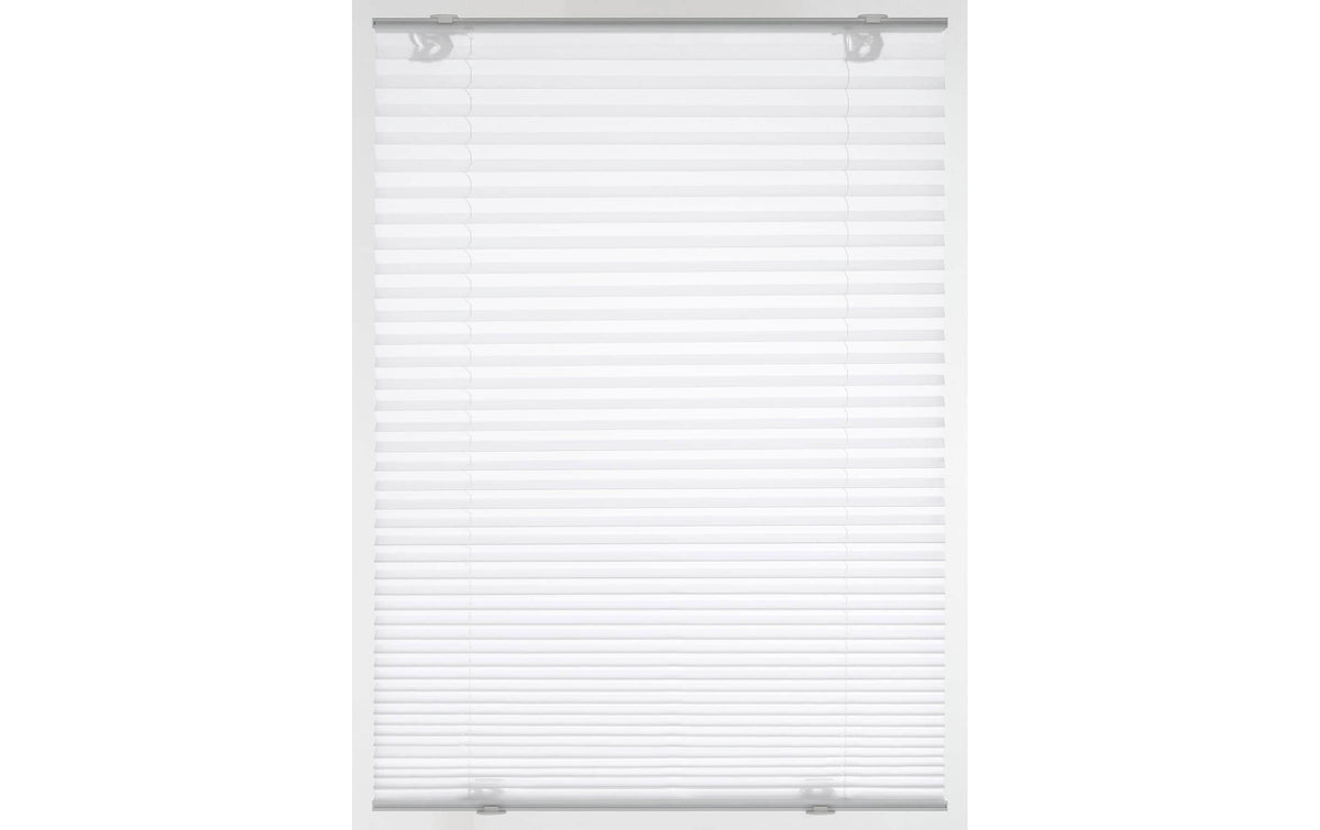 Gardinia Plissee Solo mit Saugnäpfen, Weiss 50x130 cm, 100% Polyester, verstellbar