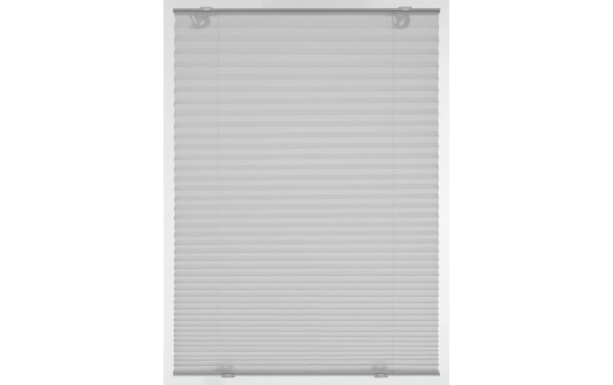 Gardinia Plissee Solo mit Saugnäpfen, Grau 40x130 cm, 100% Polyester, verstellbar