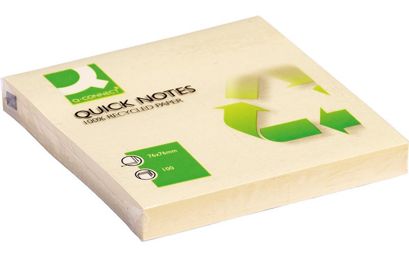 Connect Haftnotiz gelb recycling 76 x 76 mm, 1 Block à 120 Blatt