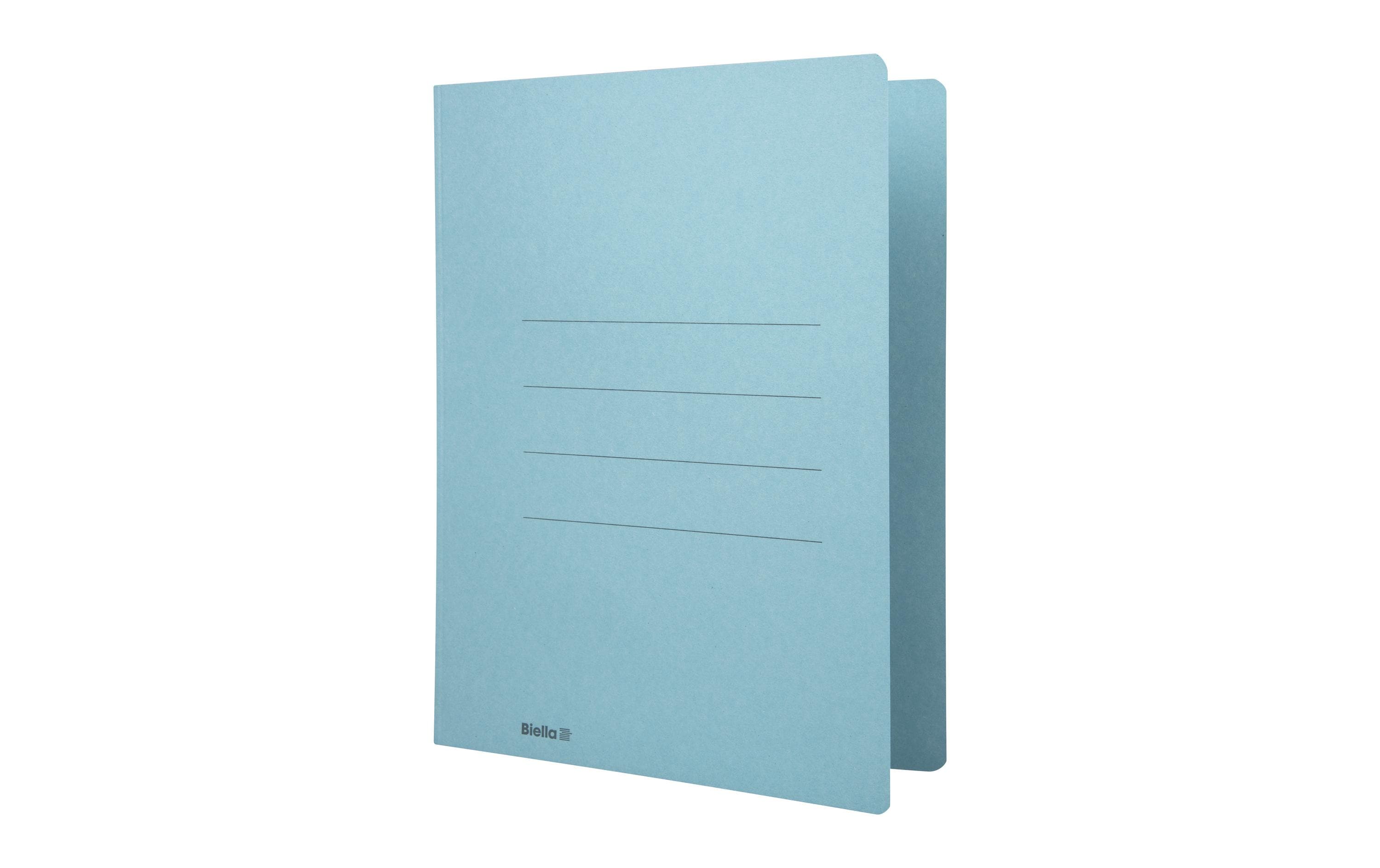 Biella Einlagemappe A4 240 gm² 100 Stück, Blau, für 90 Blatt