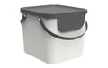 Rotho Recyclingbehälter 40L Albula weiss/anthrazit, 40 x 35.8 x 34 cm