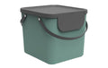 Rotho Recyclingbehälter 40L Albula dunkelgrün/anthrazit, 40 x 35.8 x 34 cm
