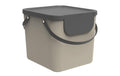 Rotho Recyclingbehälter 40L Albula cappuccino/anthrazit, 40 x 35.8 x 34 cm