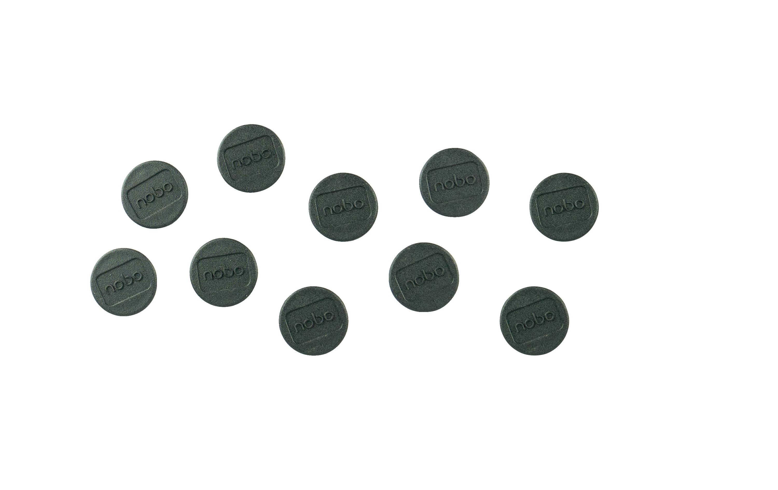 Nobo Magnet rund 24mm, 10 Stk. für bis zu 4 Blatt, schwarz