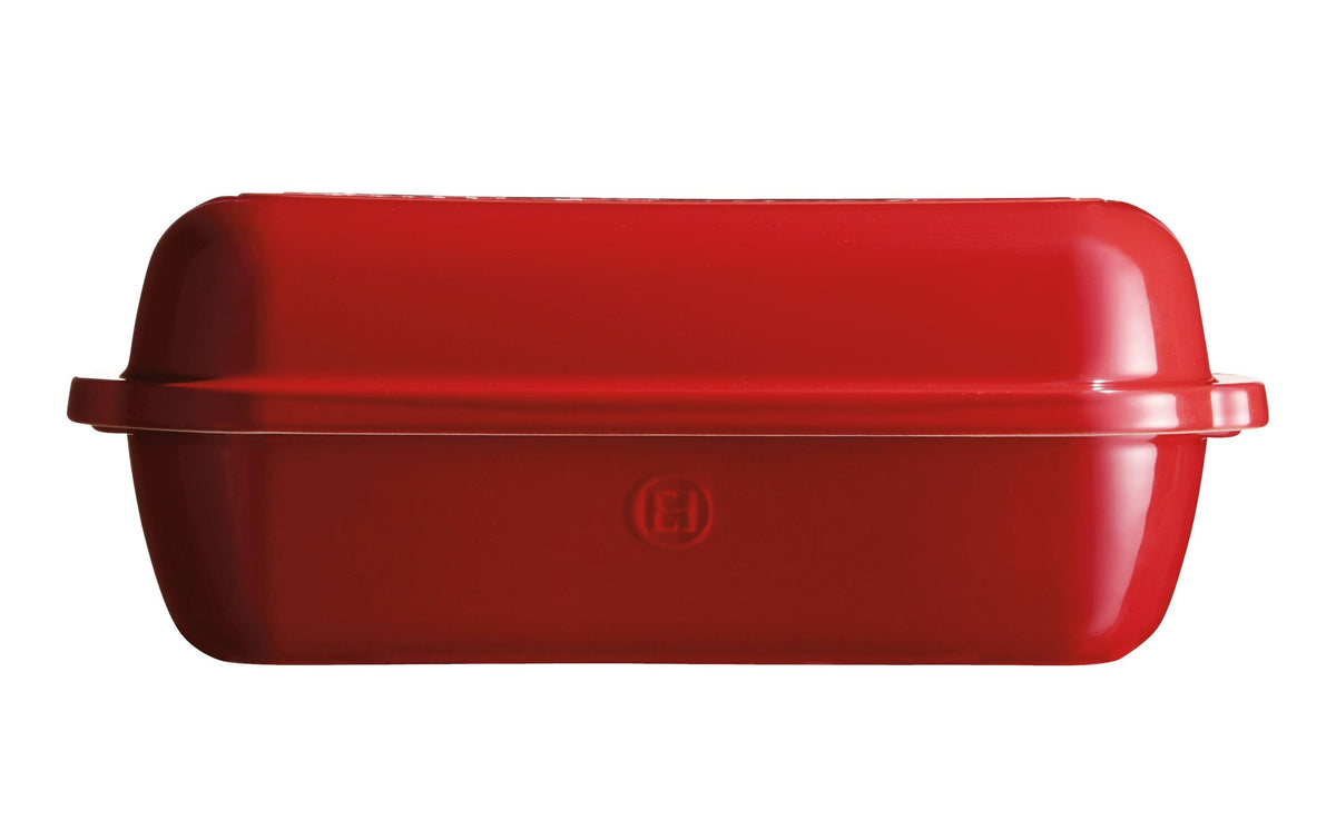 Emile Henry Backform Landbrot rot Keramik, 39.5 x 16 x 15cm