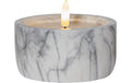 Star Trading LED Pillar Flamme Marble Indoor, Grau, 7.5cm, Timerfunktion, 0.03W