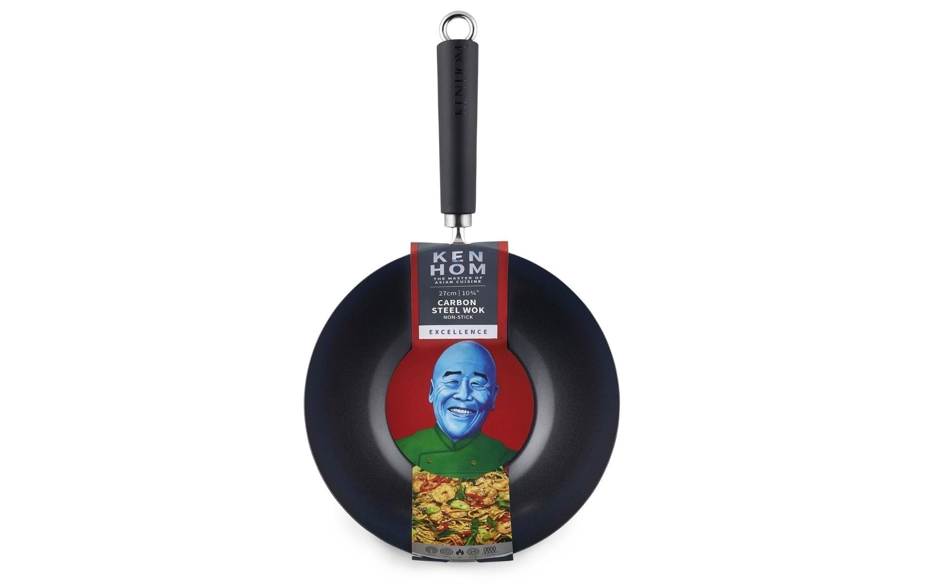 Ken Hom Excellence Wok Karbonstahl 27 cm schwarz