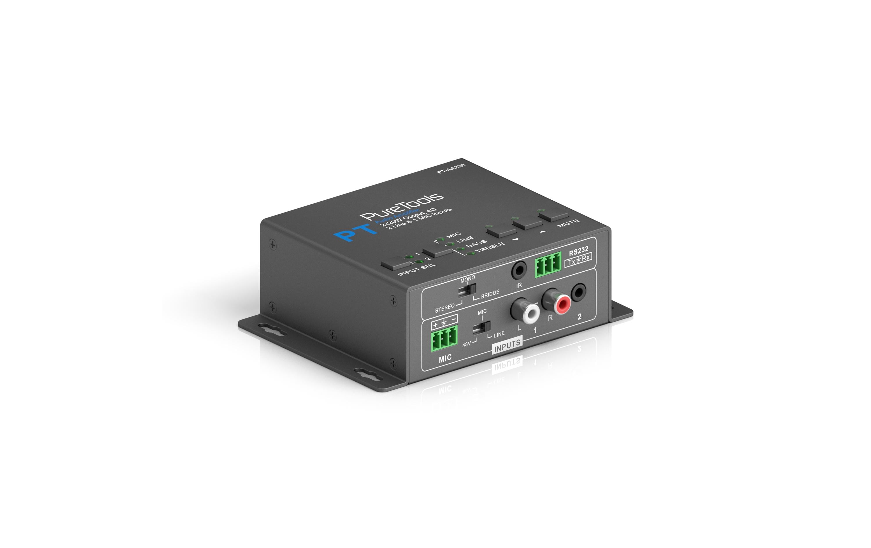 PureTools PT-AA220 Audio Verstärker, 4 Ohm/2x20W, 8 Ohm/1x40W