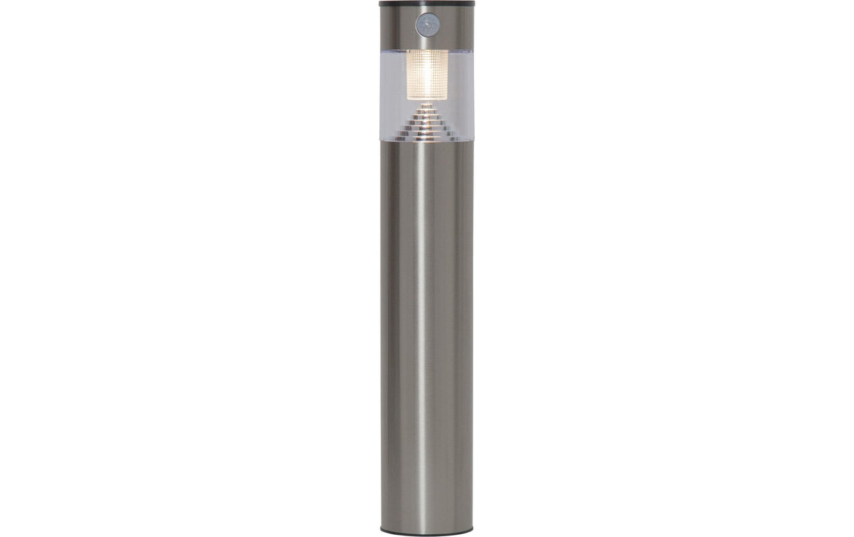 Star Trading Solar Pollerleucht Marbella Edelstahl, Lichtfarbe Warmweiss, 0.06W