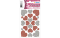 Herma Sticker Herzen Glittery 1 Blatt, 22 Sticker, selbstklebend