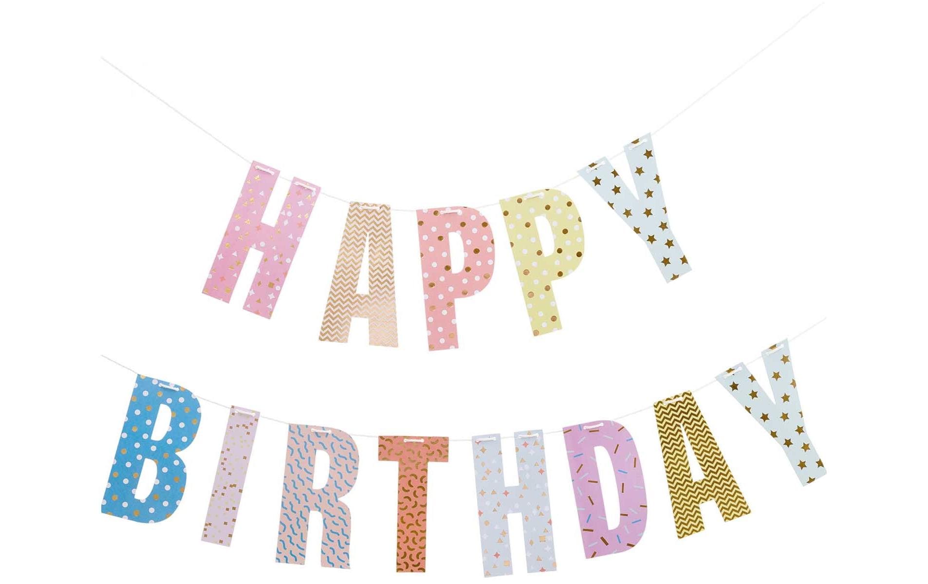 Rico Design Girlande Happy Birthday 3m,