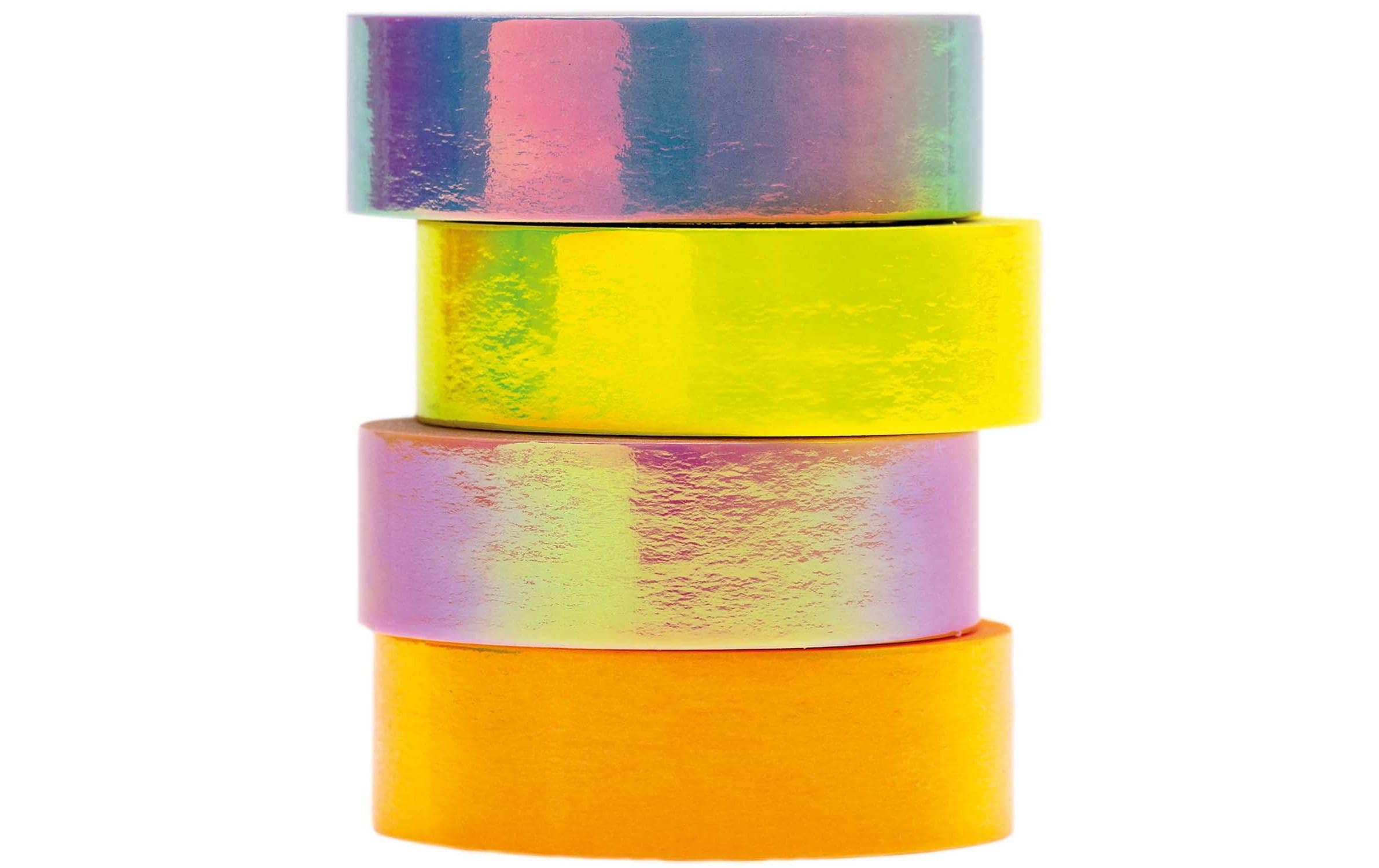 Rico Design Washi Tape glänzend Pastell, 1.5cmx5m, 4 Stück