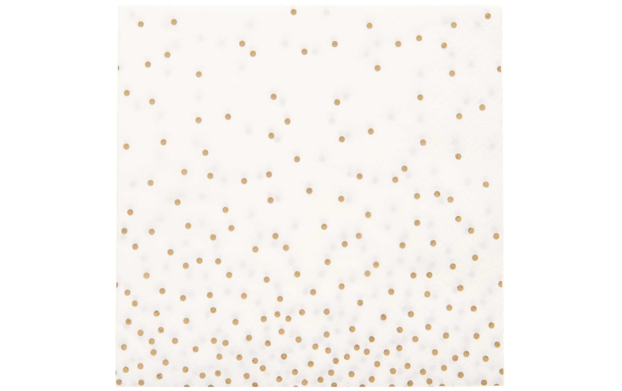 Rico Design Servietten33x33 cm gold gepunktet, 20 Stück