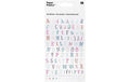 Rico Design Gelsticker Buchstaben 10x19cm, 1 Blatt,