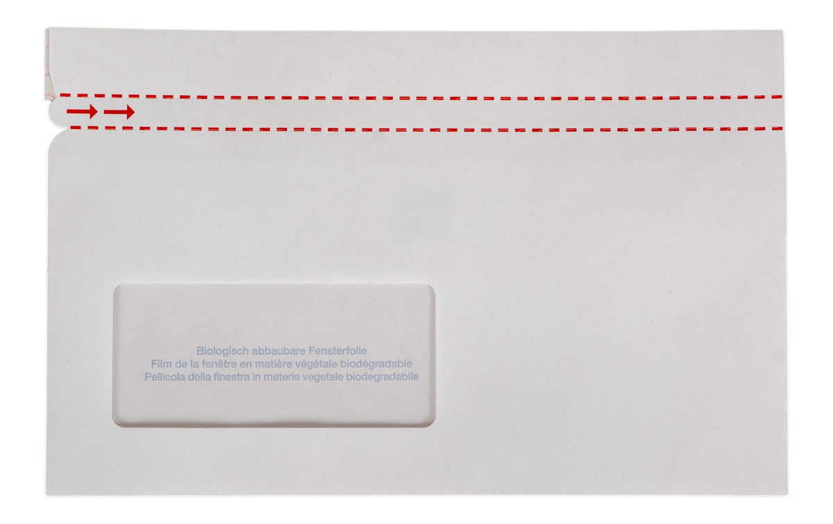 Elco Quick Vitro Dokumententaschen weiss aus Papier, C5/6, Fenster links 250 Stk