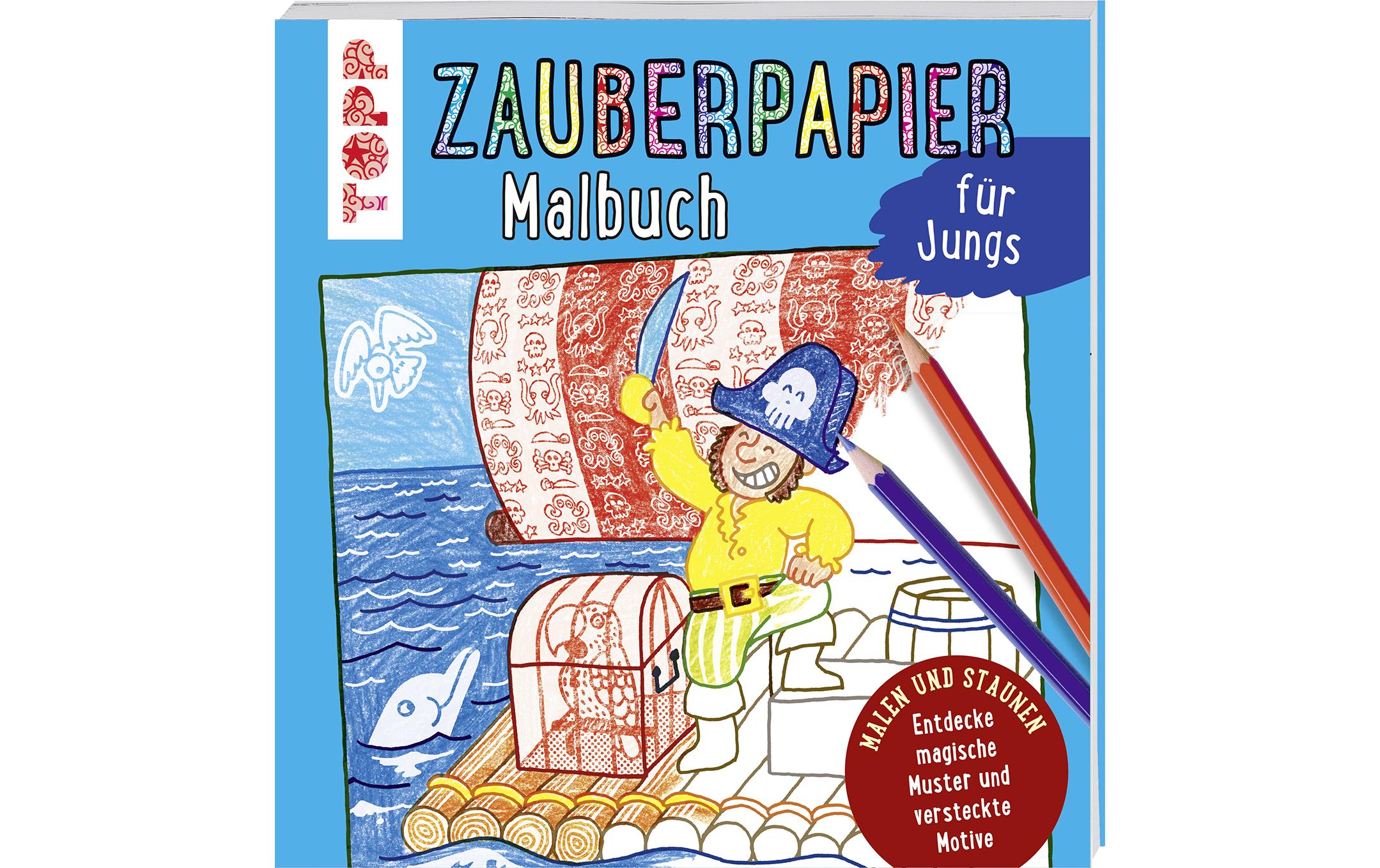 Topp Malbuch Zauberpapier Jungs 48 Seiten