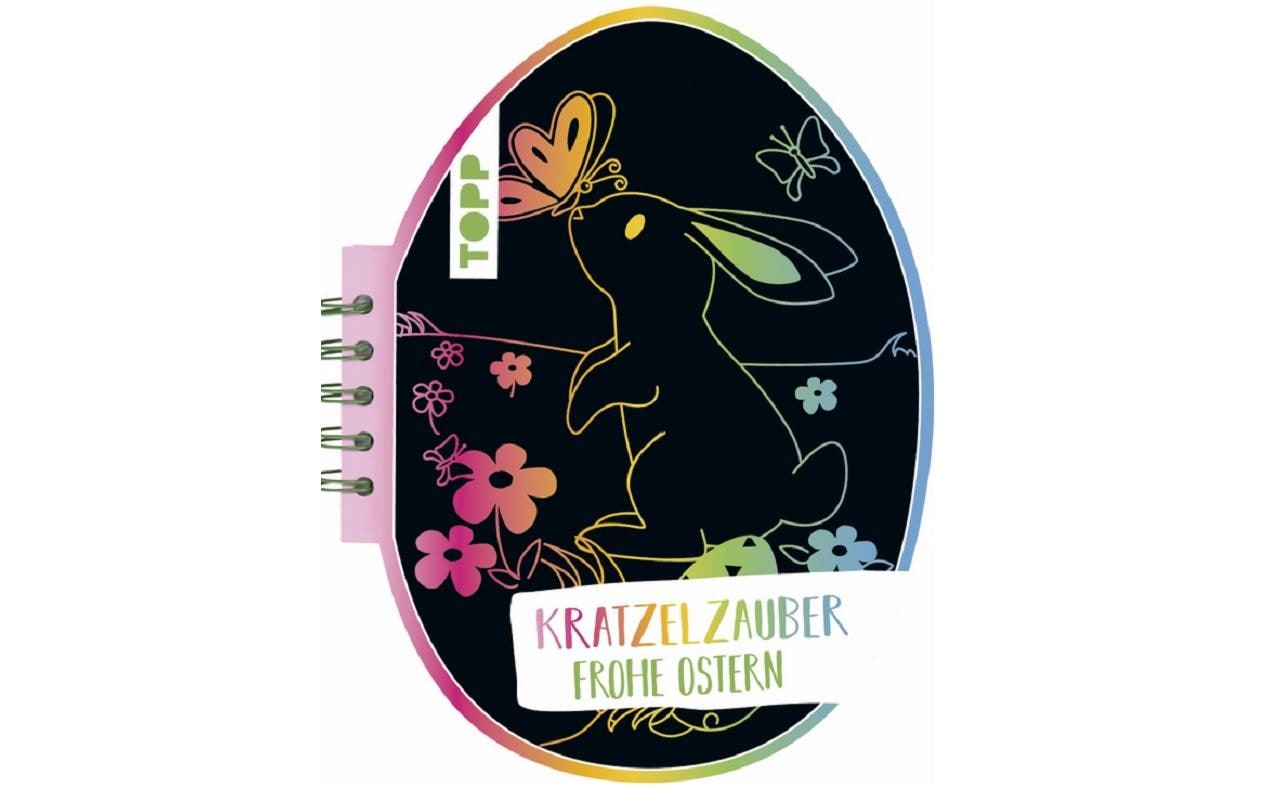 Topp Kratzelzauber Ostern 84 Seiten, Kratzstift