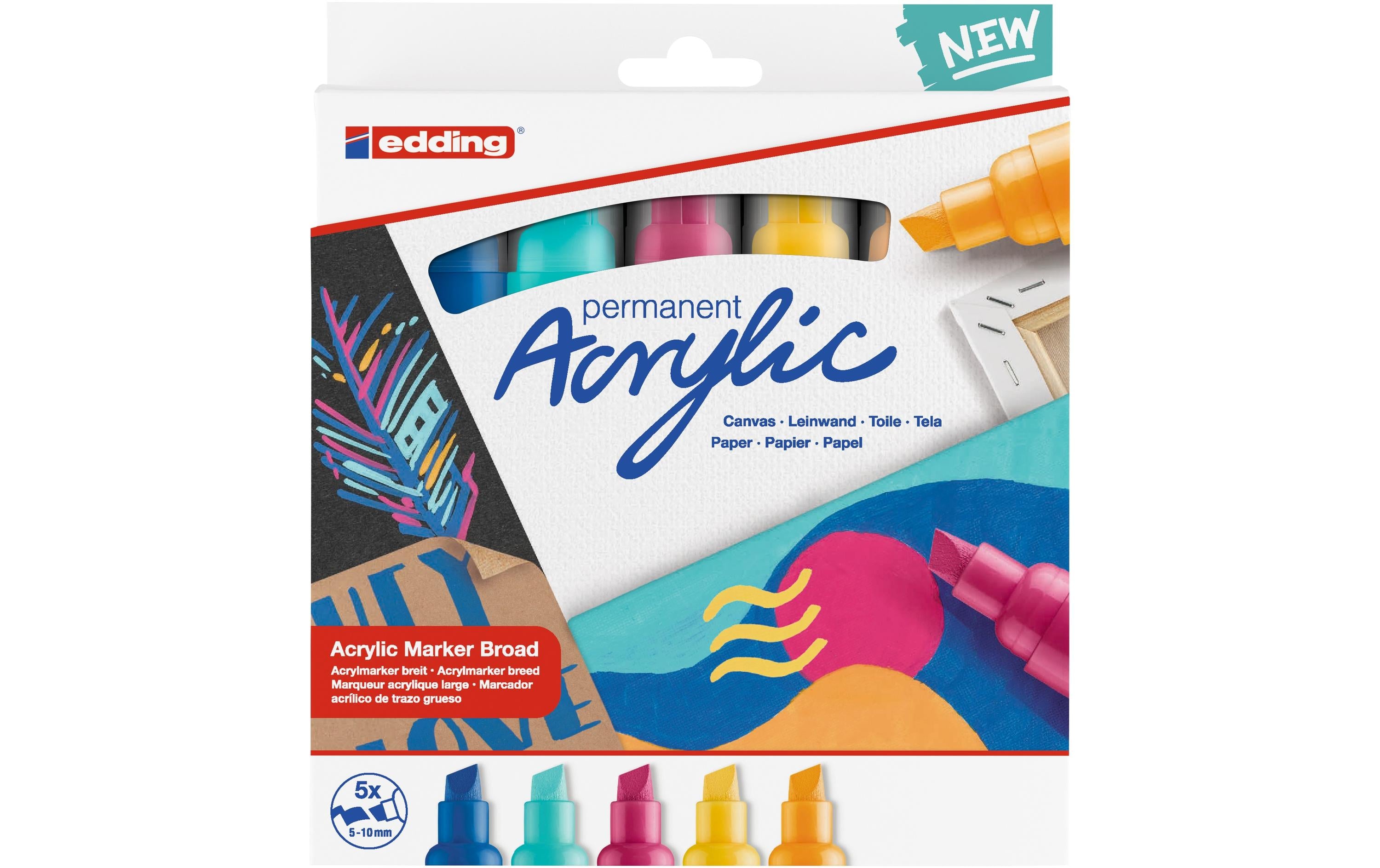 Edding Acrylmarker 5000 breit E-5 abstract 1 Stk., Strichbreite ca. 1.5-3 mm