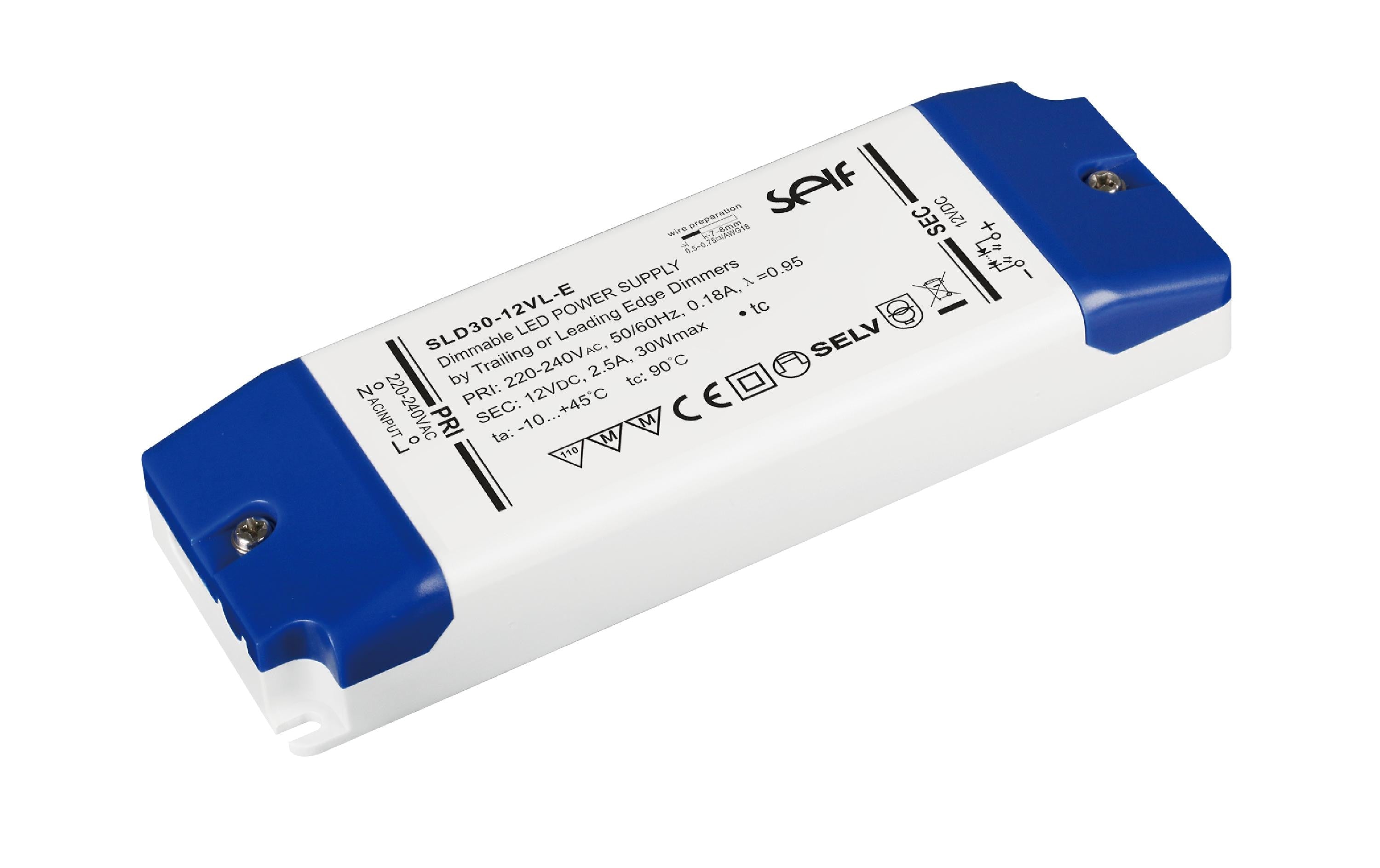 SELF LED-Treiber Netzgerät dimmbar SLD30-12VL-E, 12V - 2.5A - 30W
