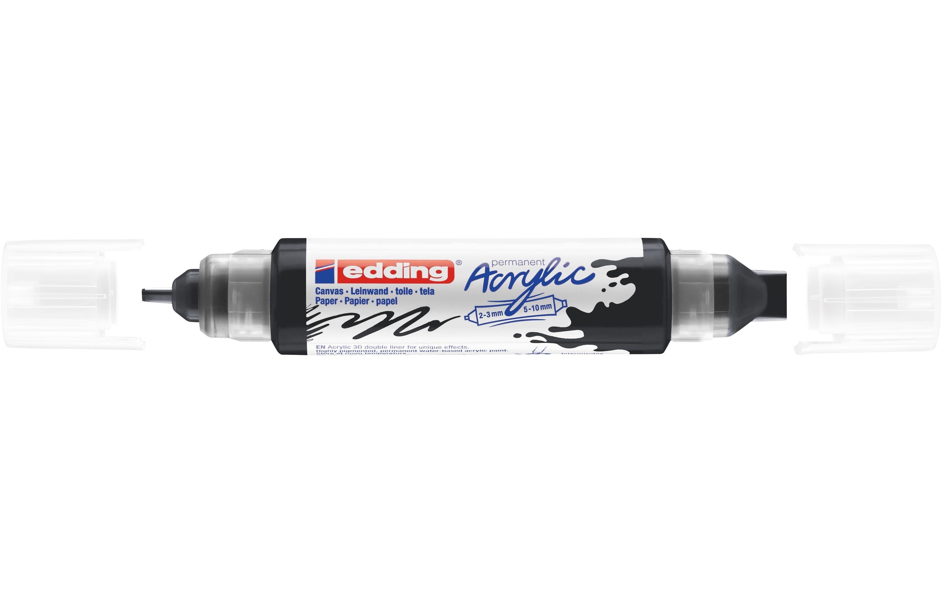 Edding Acrylmarker 5400 double liner tiefschwarz sdm