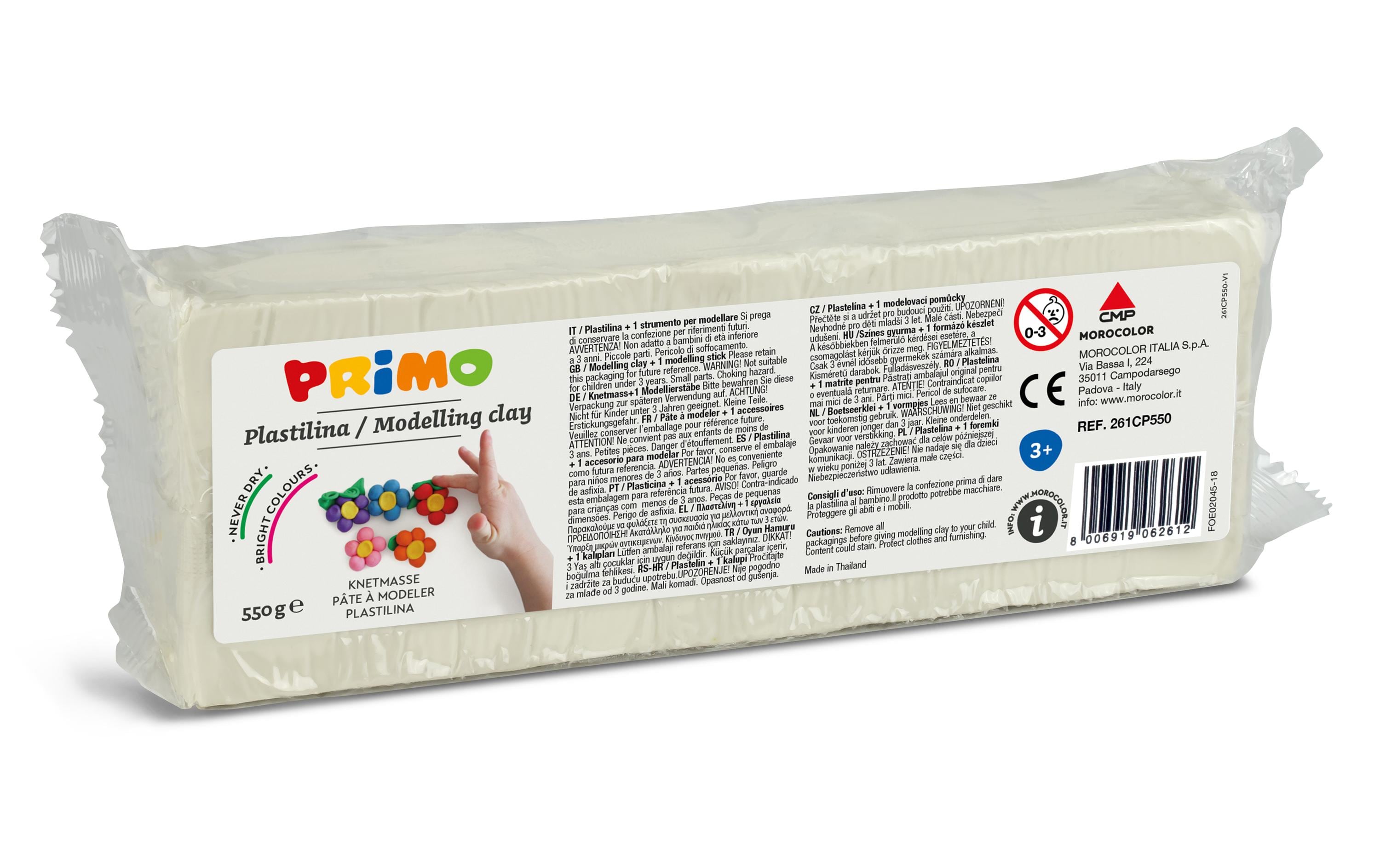 Primo Knetblock 550g white 1 Stück