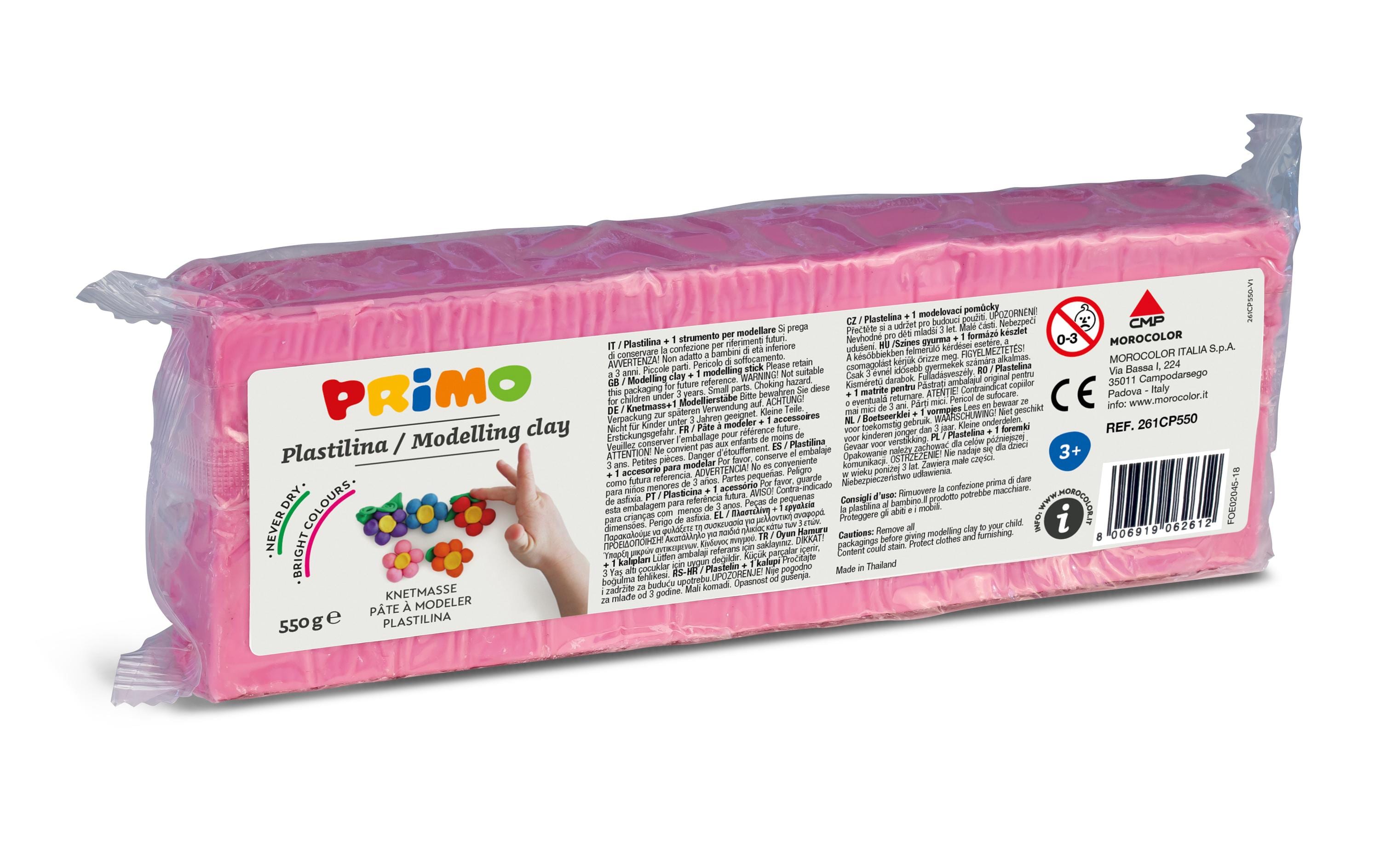 Primo Knetblock 550g pink 1 Stück