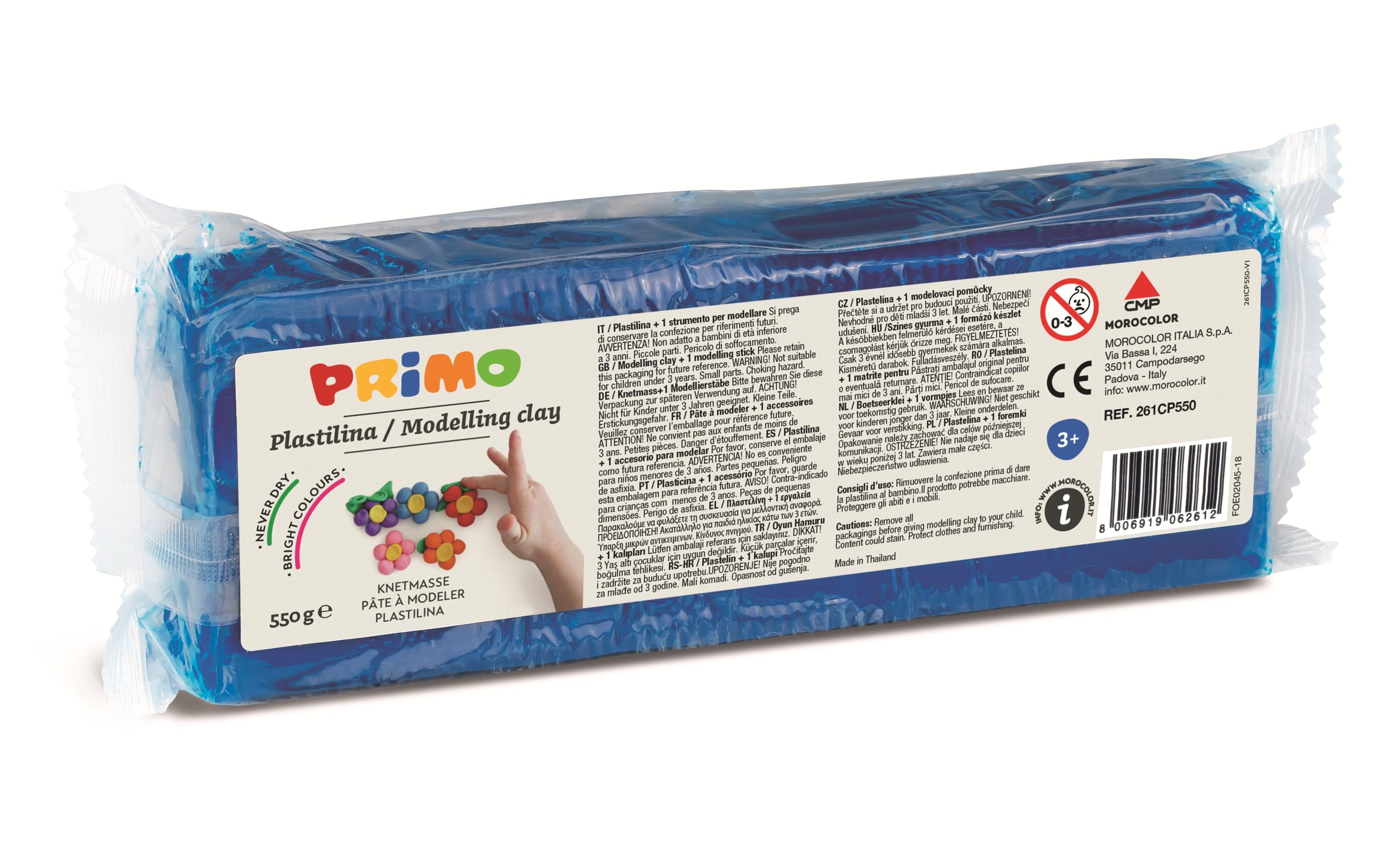 Primo Knetblock 550g blue 1 Stück