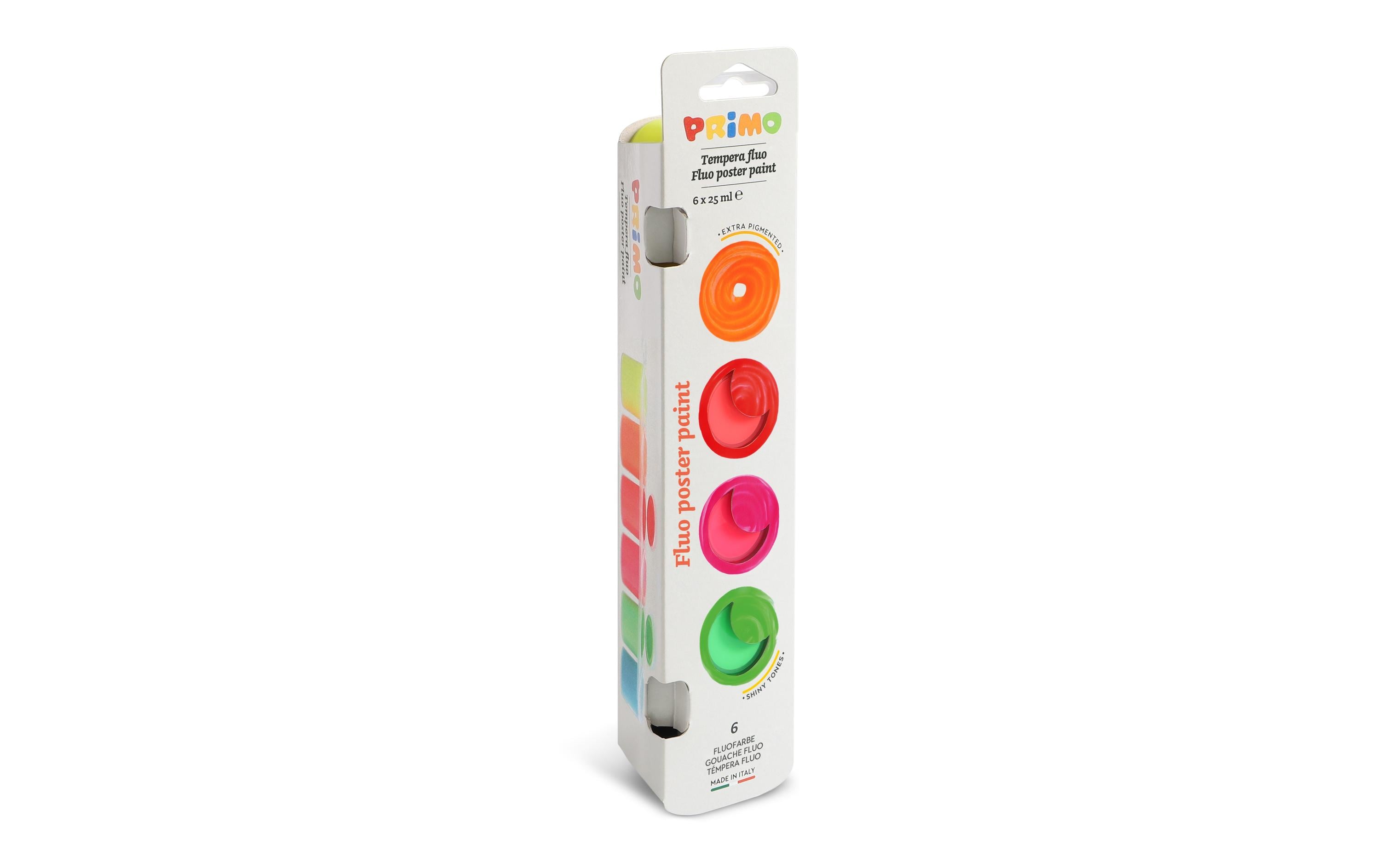 Primo Temperafarben fluo 6x25ml 6 Farben