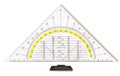 ARDA Geodreieck 25cm UNI 45°mit Griff aus glasklarem Polystyrol